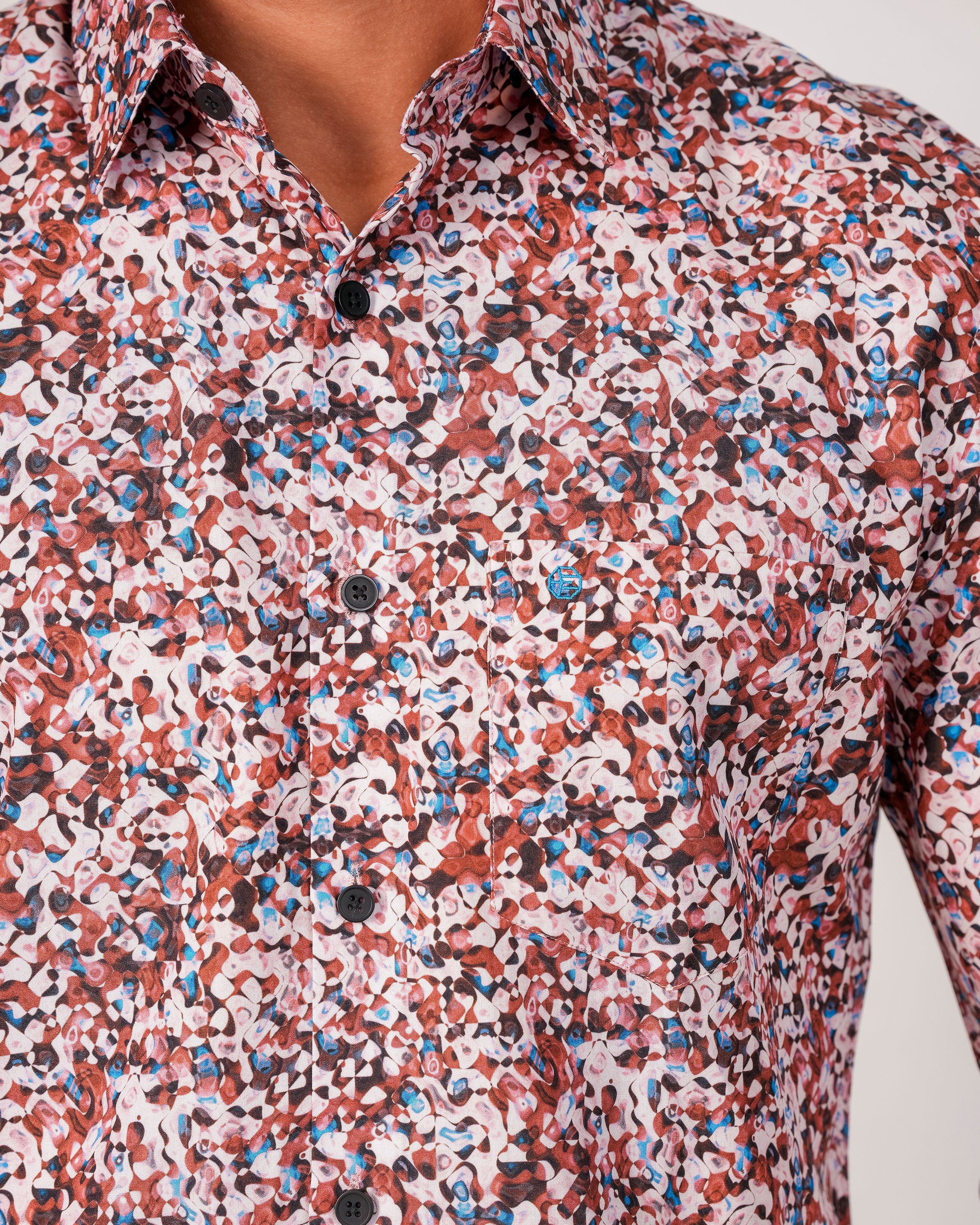 Emerald Evening Printed Slim Fit - Brown Sequoia