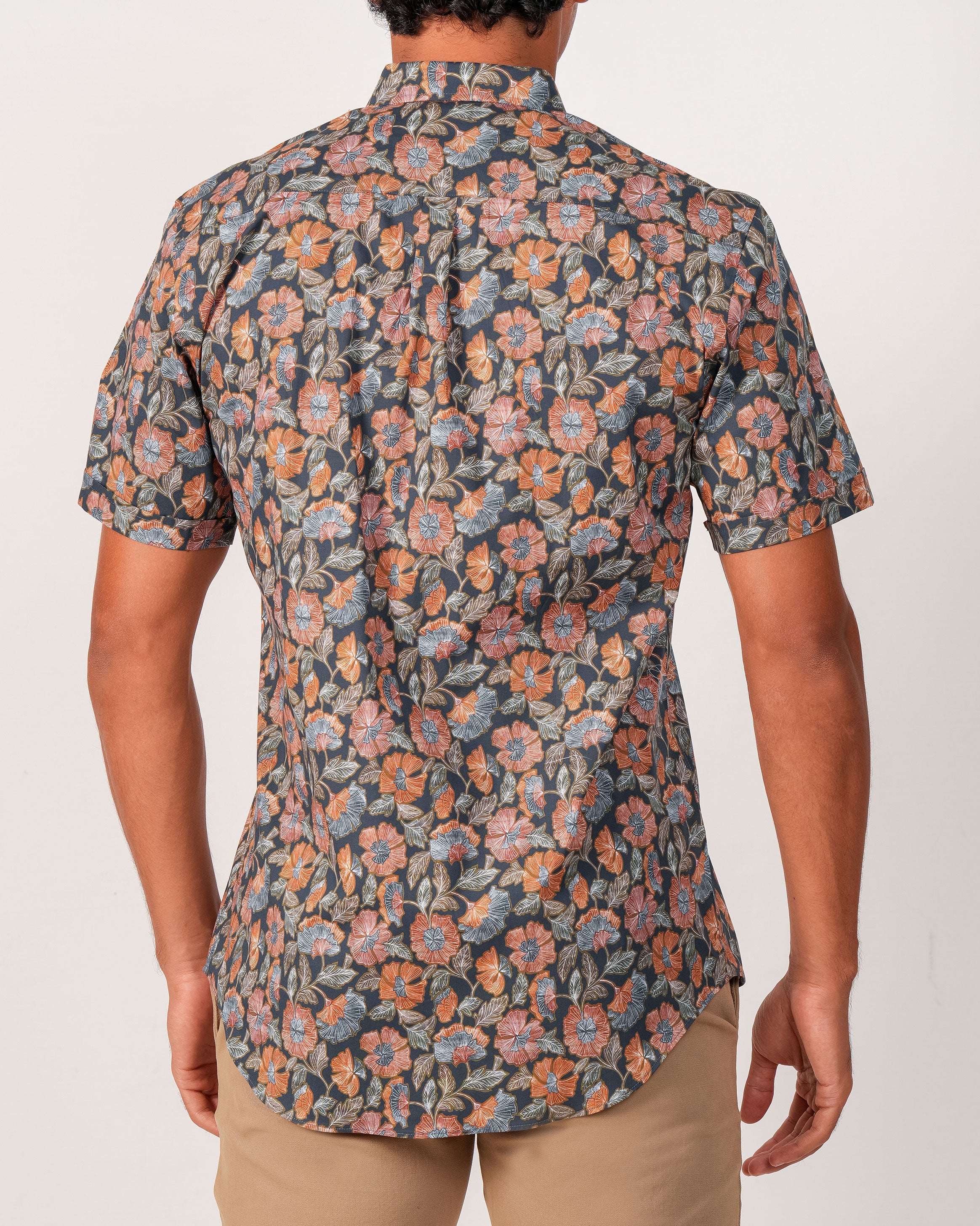 Emerald Casual Printed Regular Fit - Patriat Blue