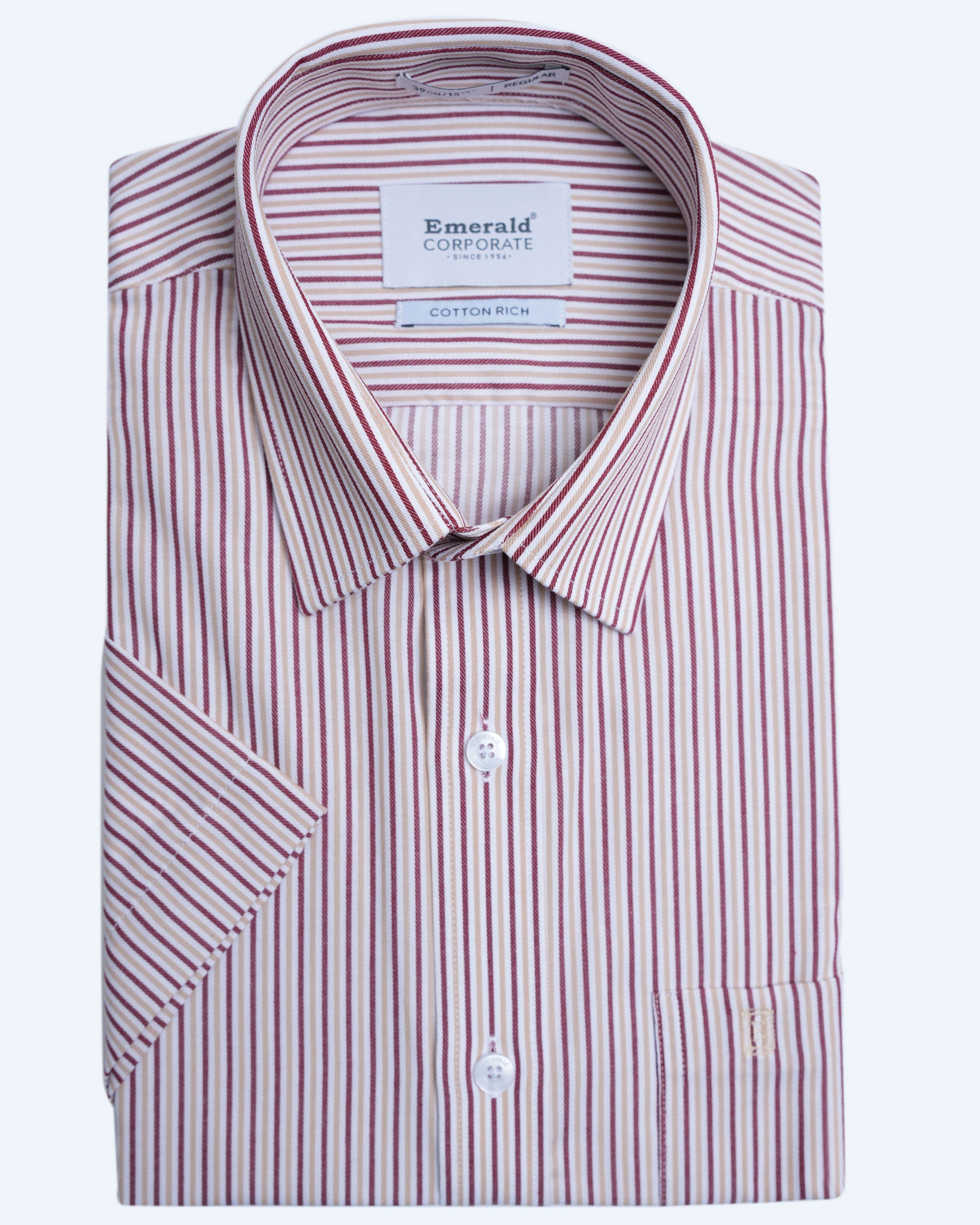 Emerald Corporate Stripe Regular Fit-Windsor Wine