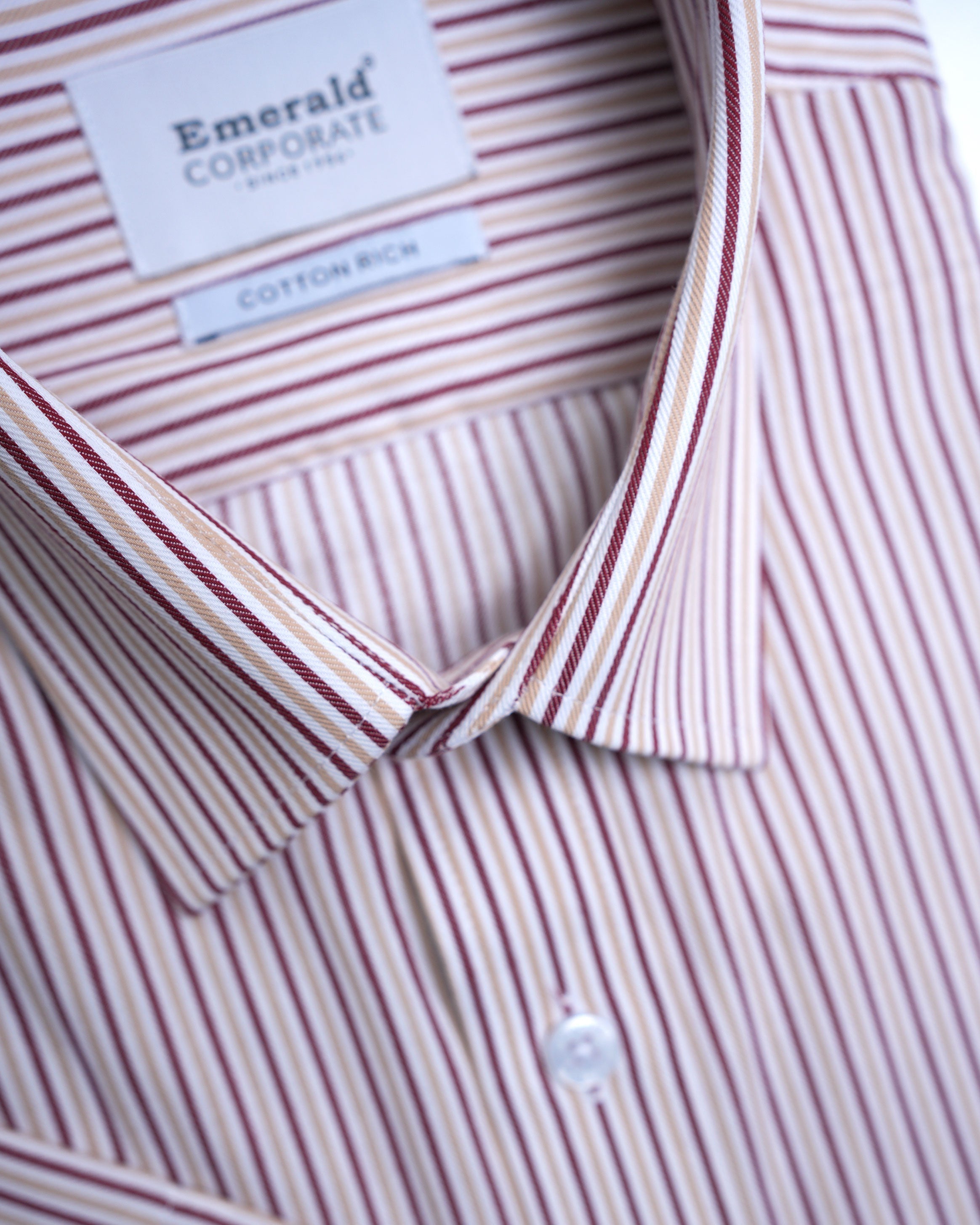 Emerald Corporate Stripe Regular Fit-Windsor Wine