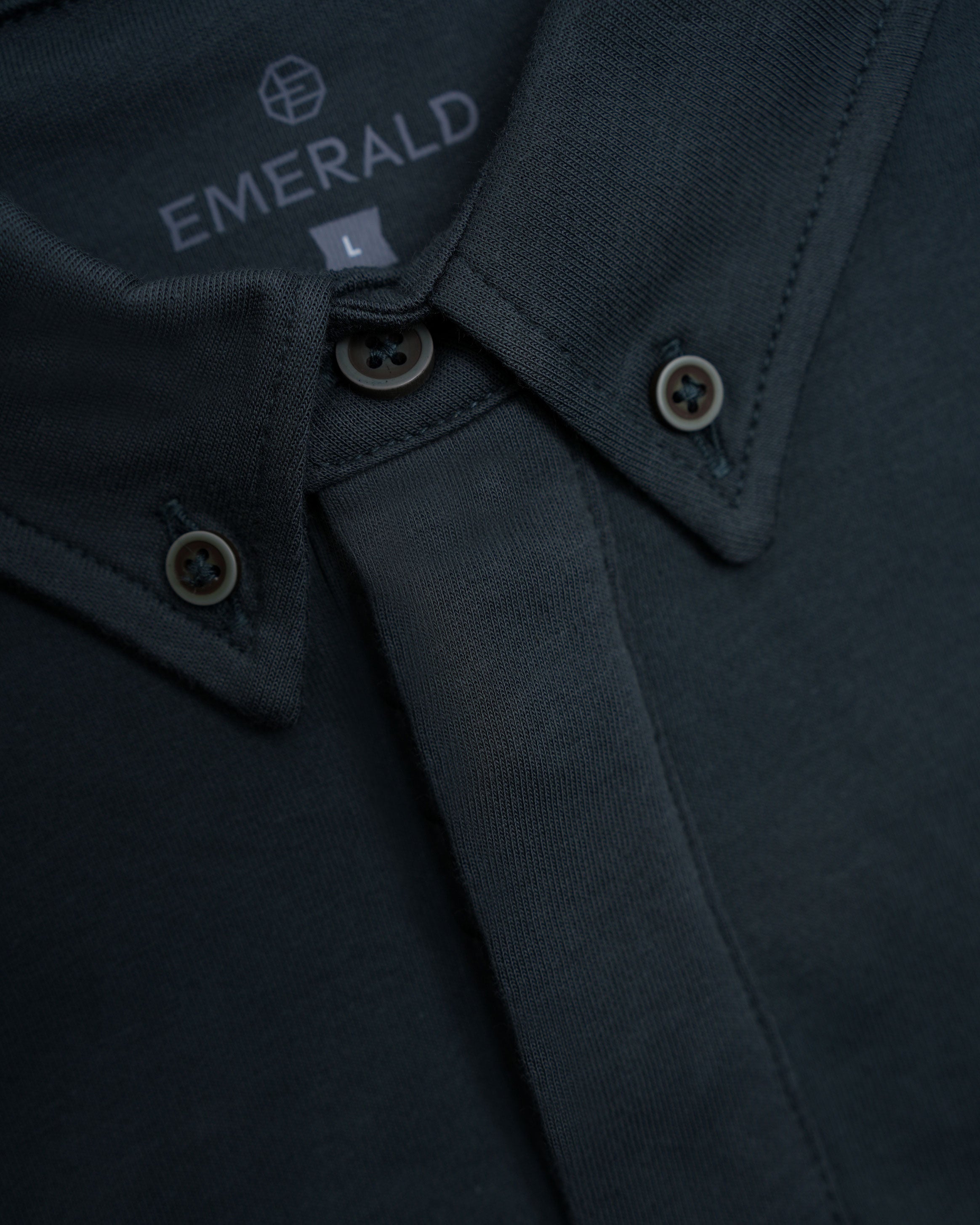 Emerald Polo Plain Slim Fit-Cloud Burst