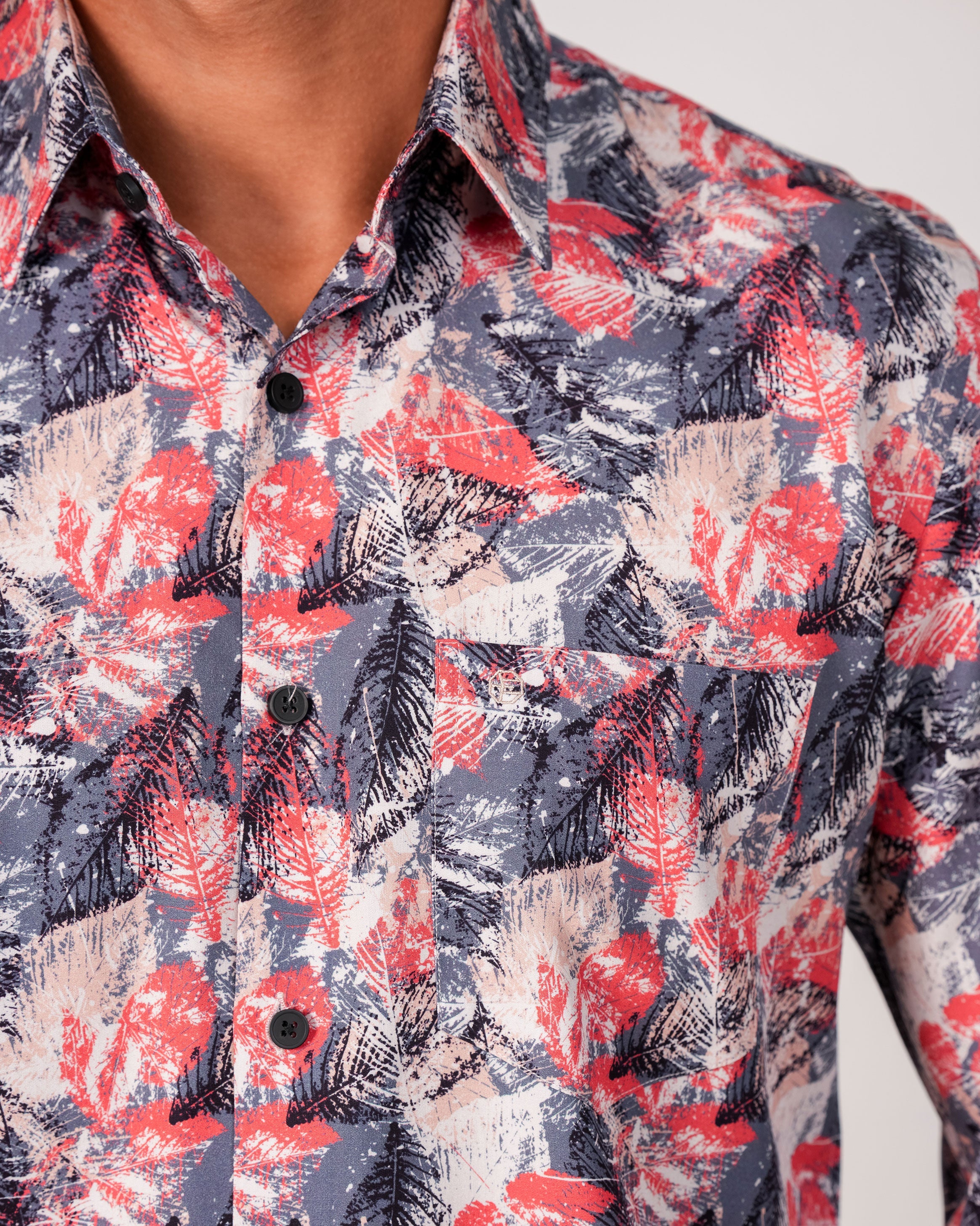 Emerald Evening Printed Slim Fit - Red Clay