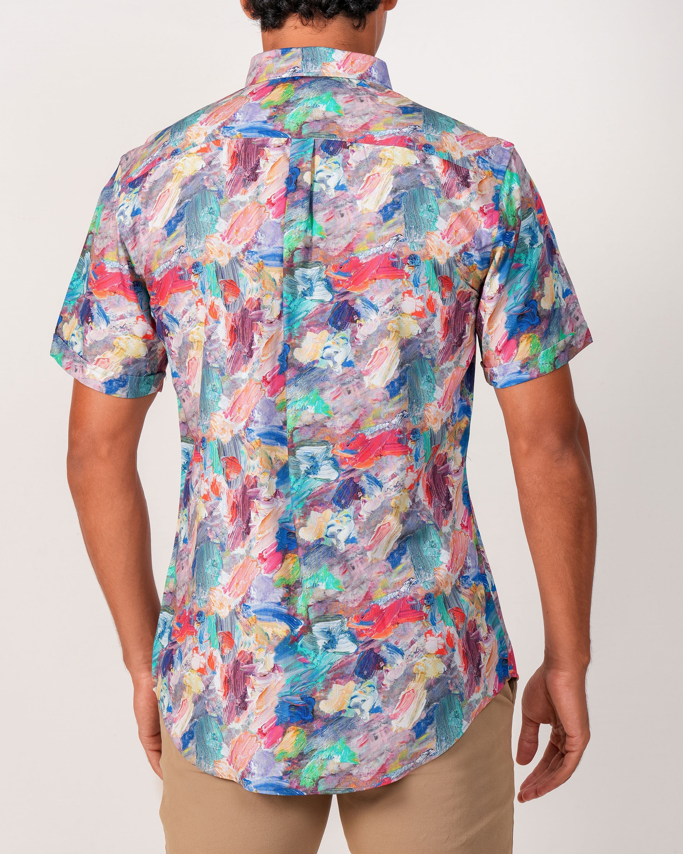 Emerald Casual Printed Regular Fit - Orange Flame