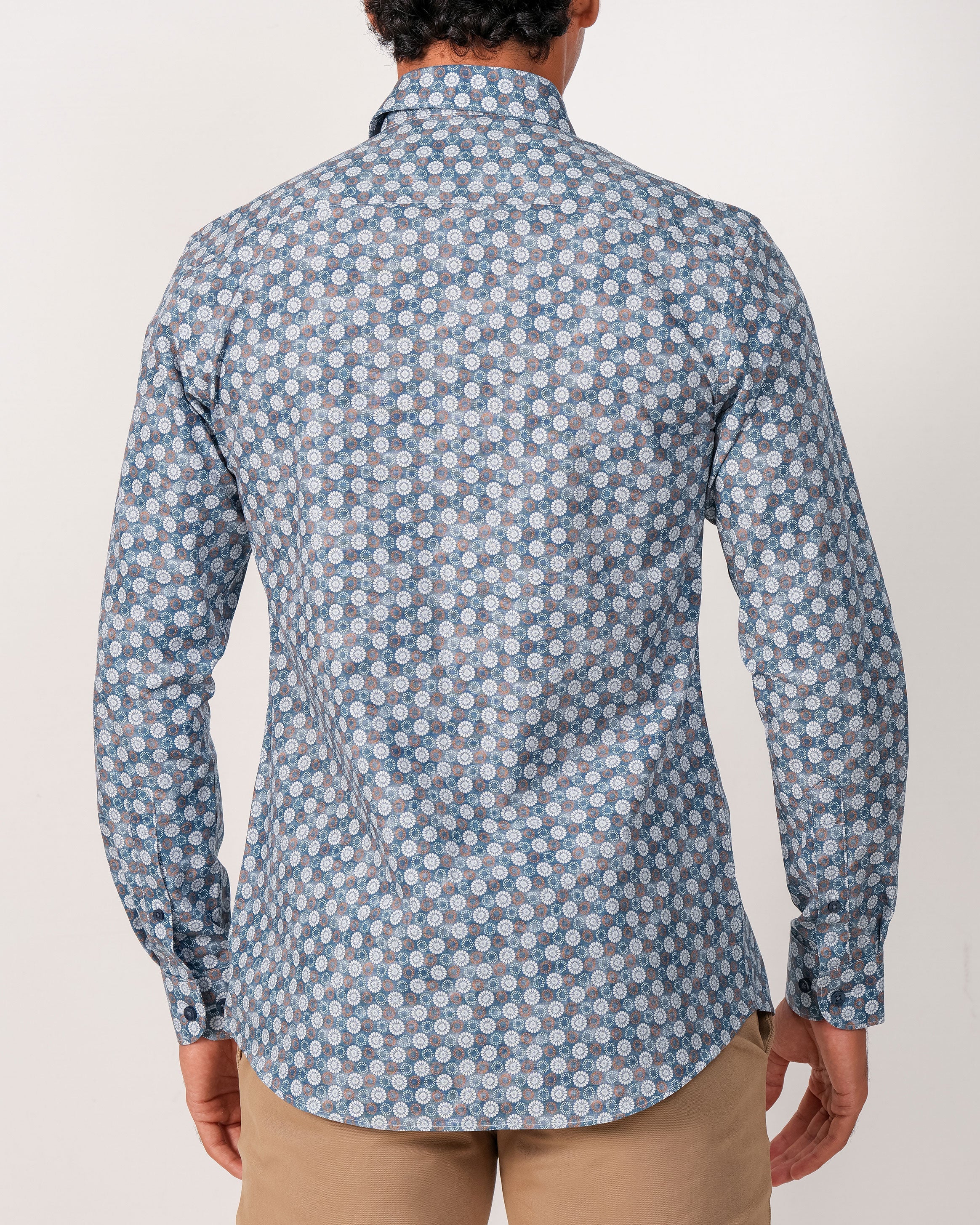 Emerald Evening Printed Slim Fit - Blue Heaven
