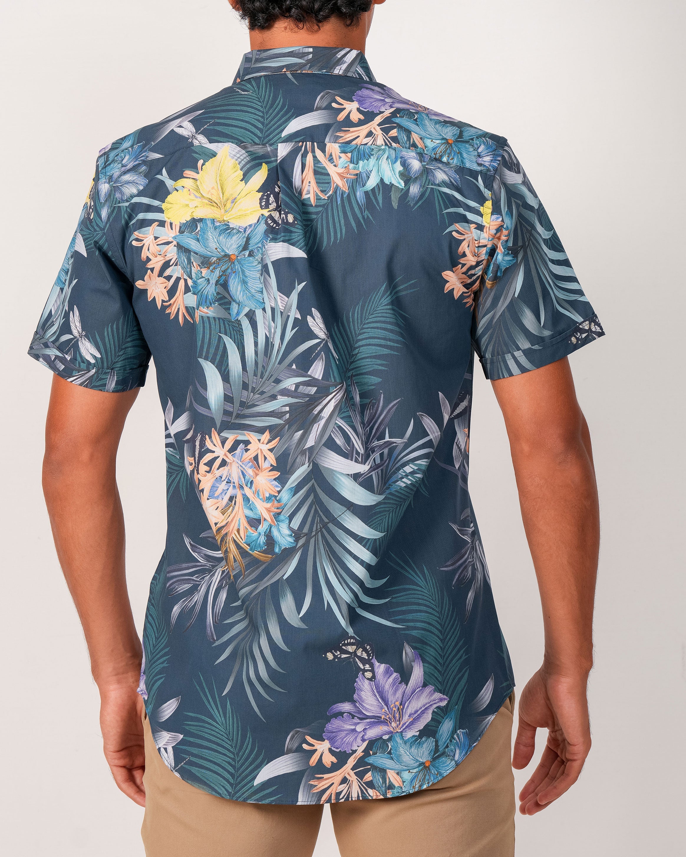 Emerald Casual Printed Regular Fit - Moroccan Blue