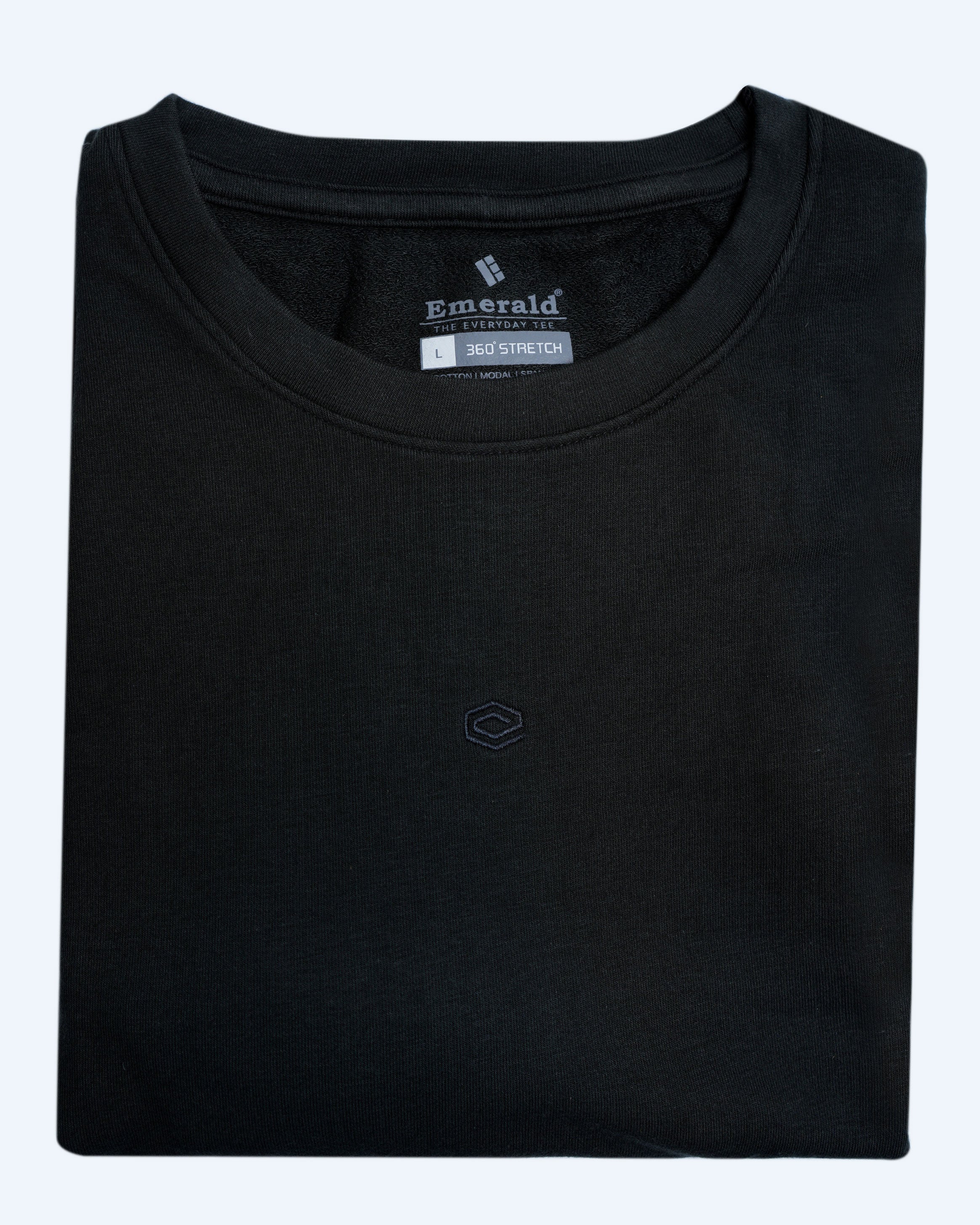 Emerald Oversized Plain Tee-Charcoal