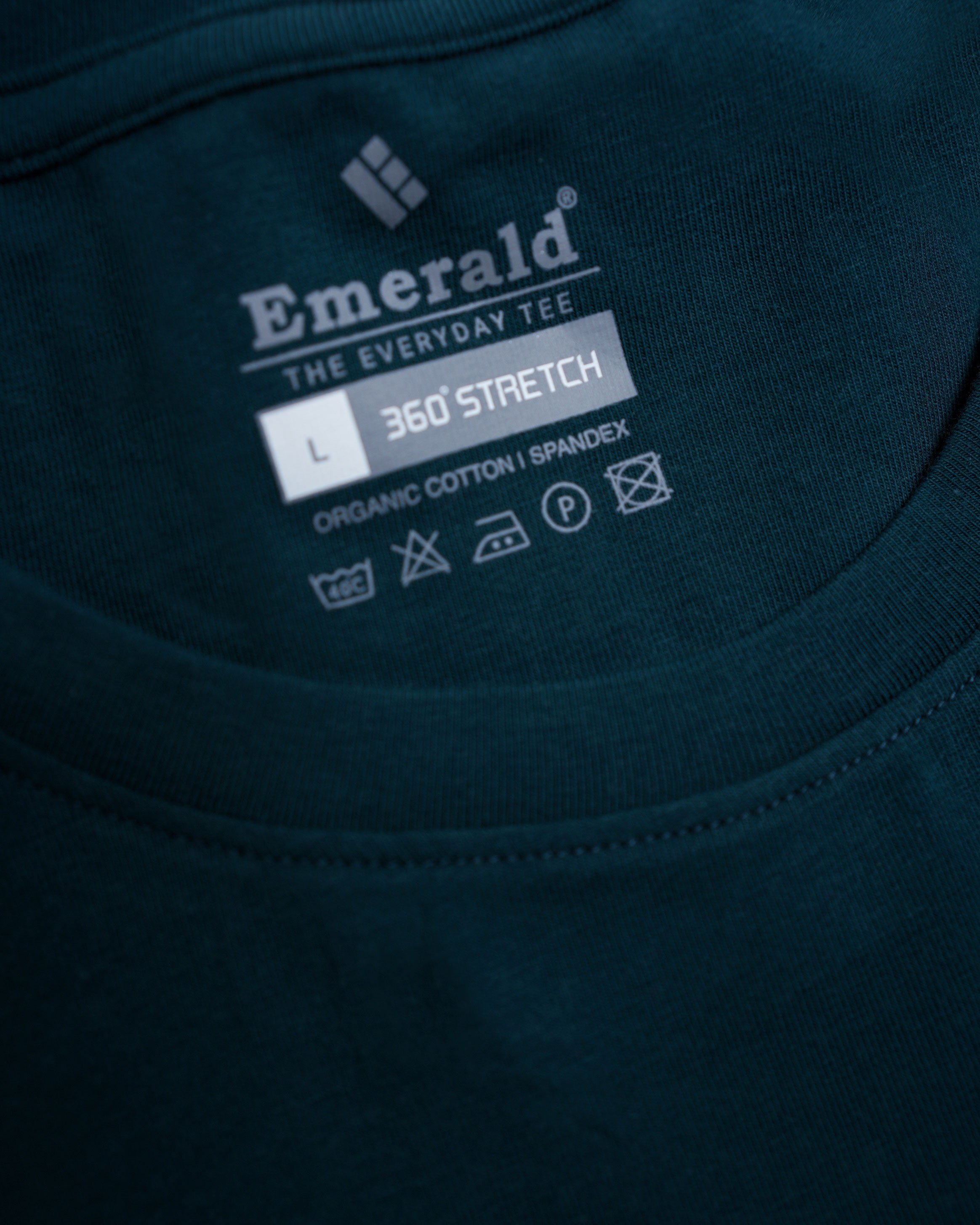 Emerald Plain Crew Neck Tee-Deep Teal