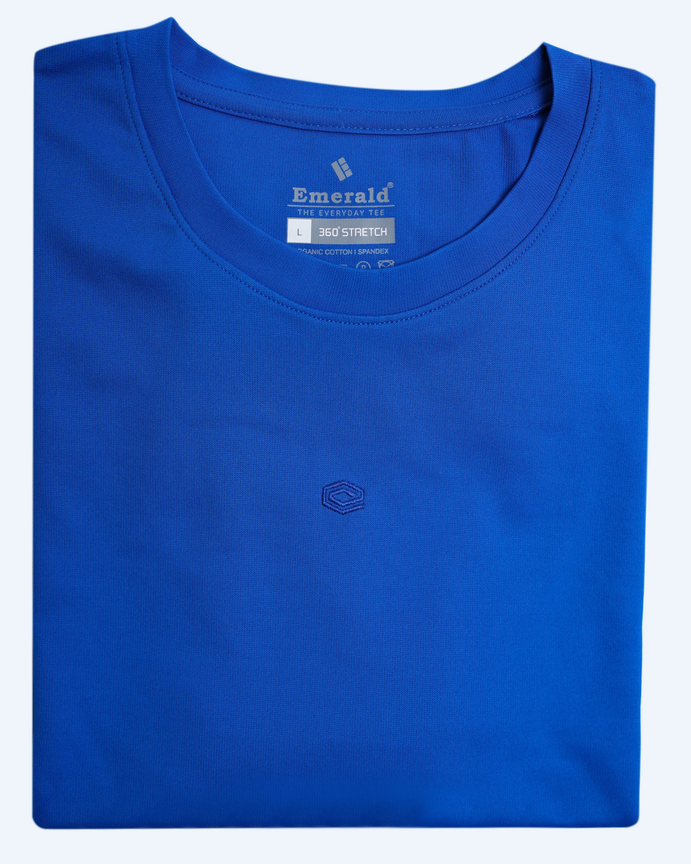 Emerald Oversized Plain Tee-Brilliant Blue