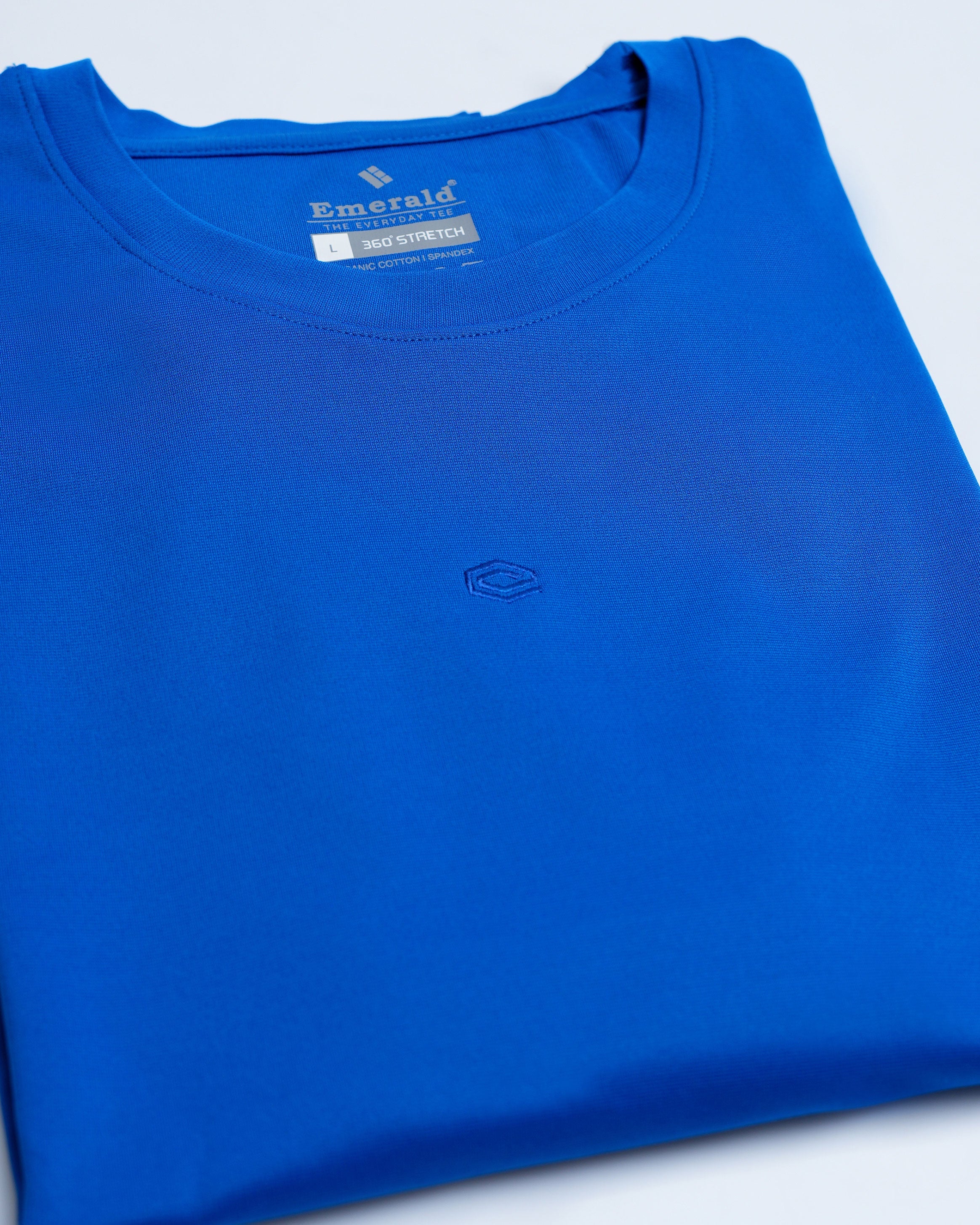 Emerald Oversized Plain Tee-Brilliant Blue