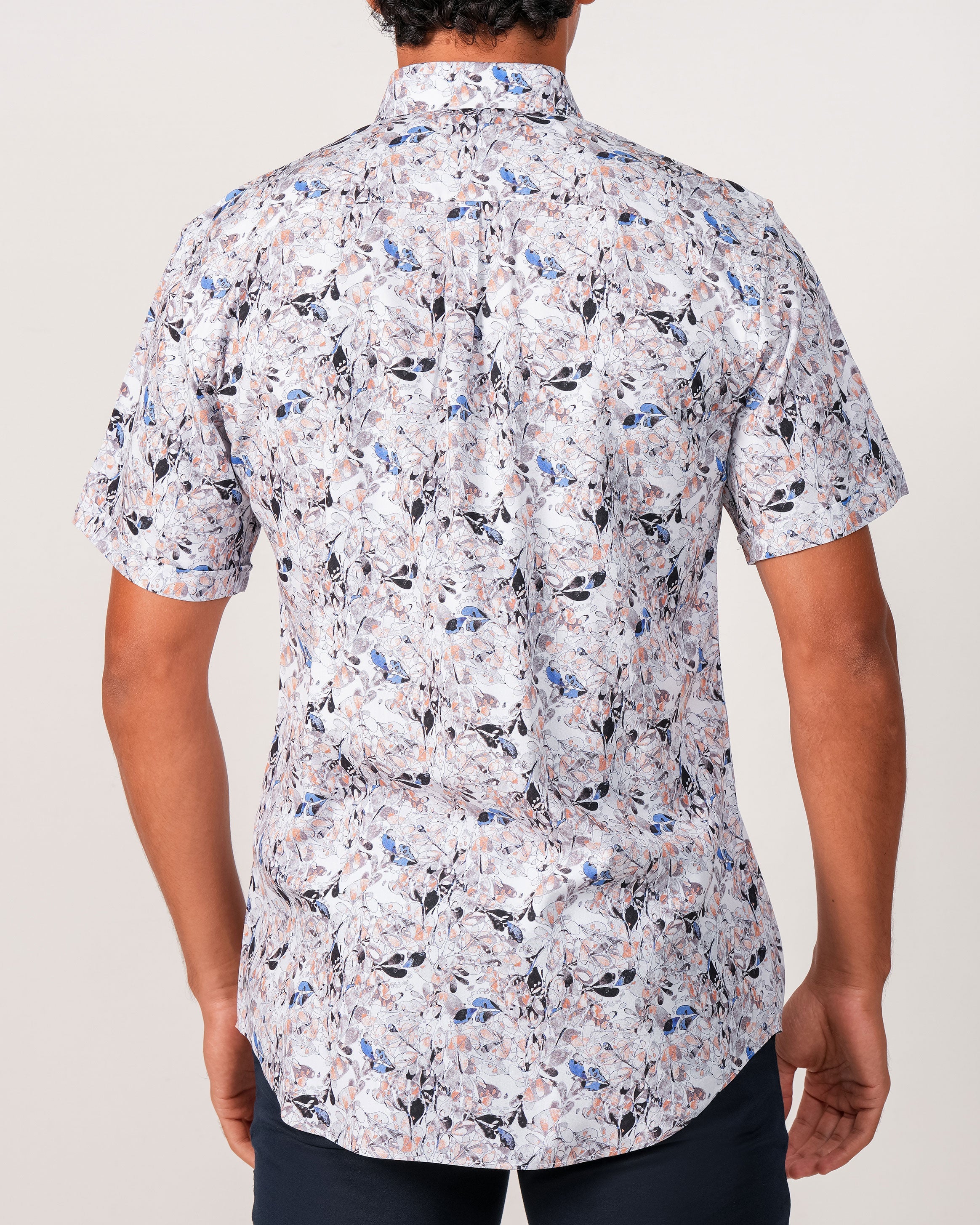 Emerald Casual Printed Regular Fit - Dapple Grey