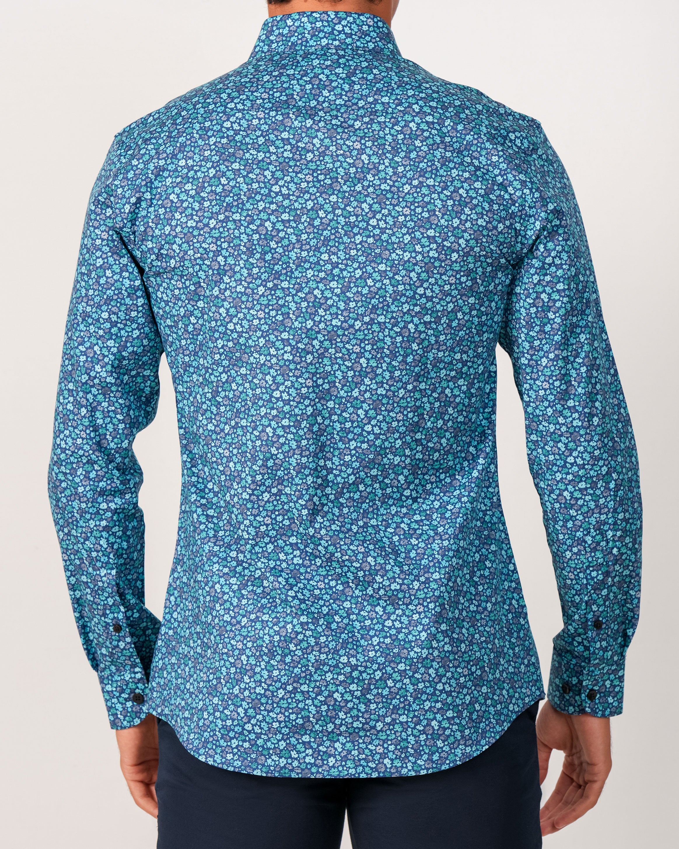 Emerald Evening Printed Slim Fit - True Blue