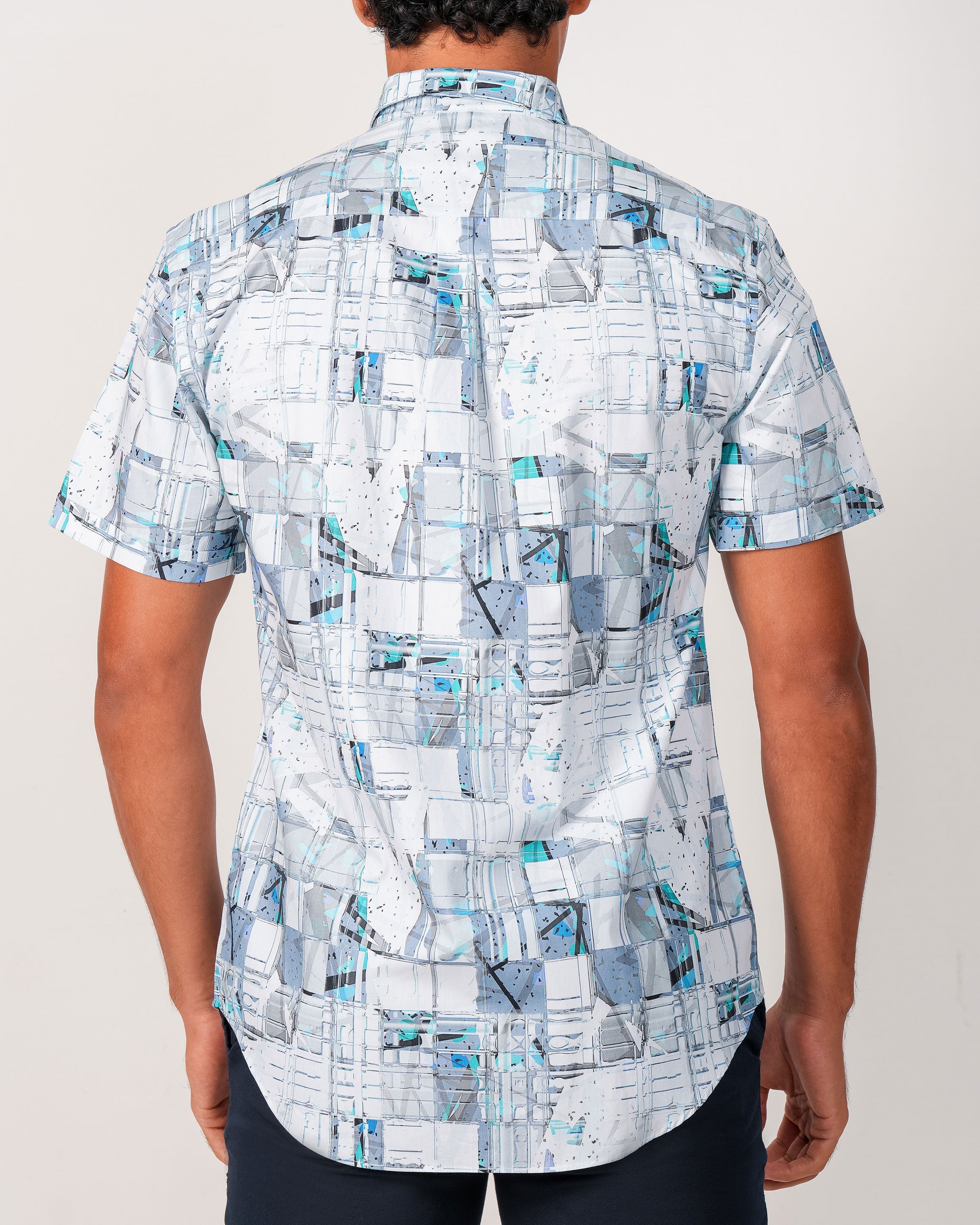 Emerald Casual Printed Regular Fit - Soothing Sea