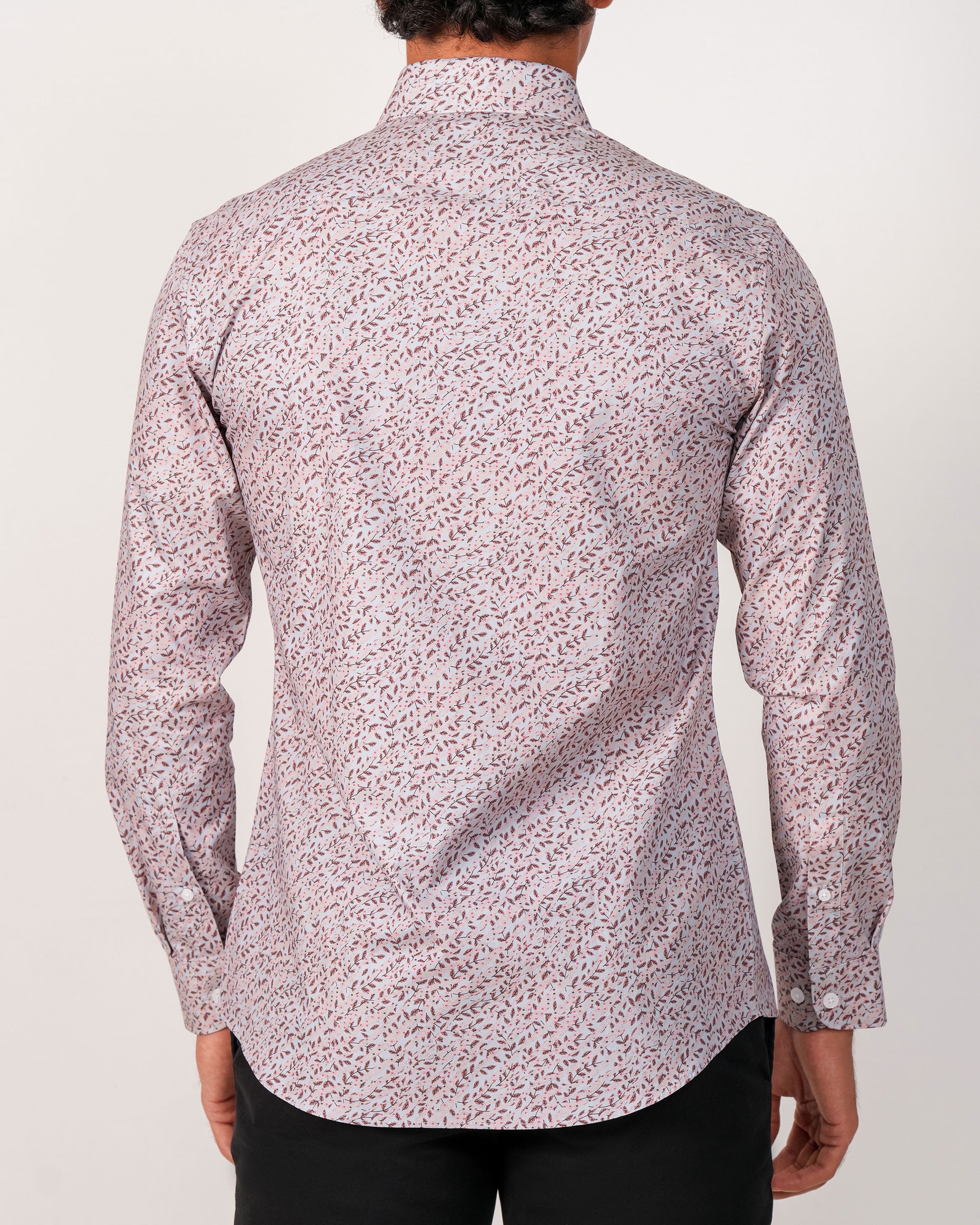 Emerald Evening Printed Slim Fit - Sea Fog