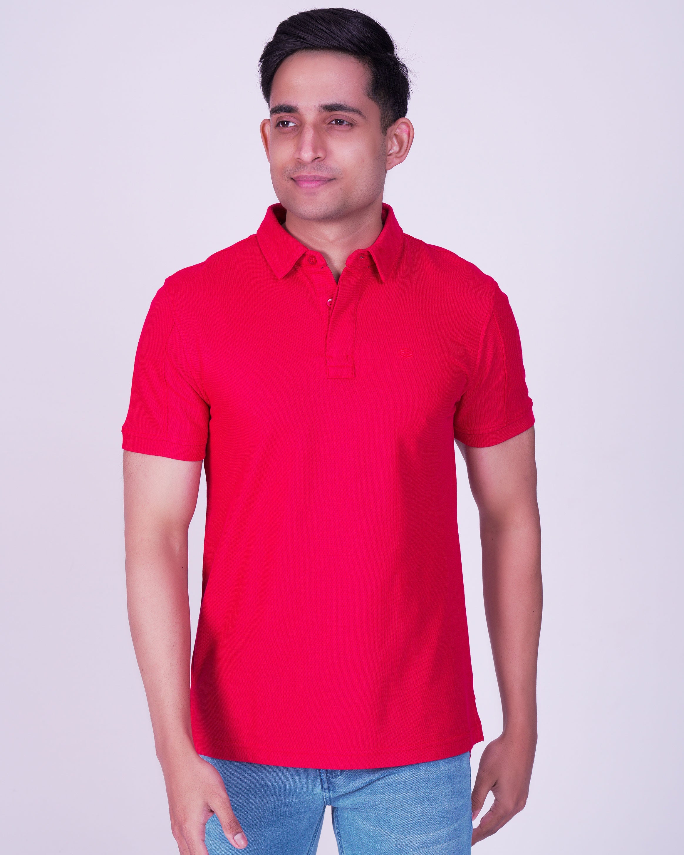 Emerald Polo Plain Slim Fit-Scarlet