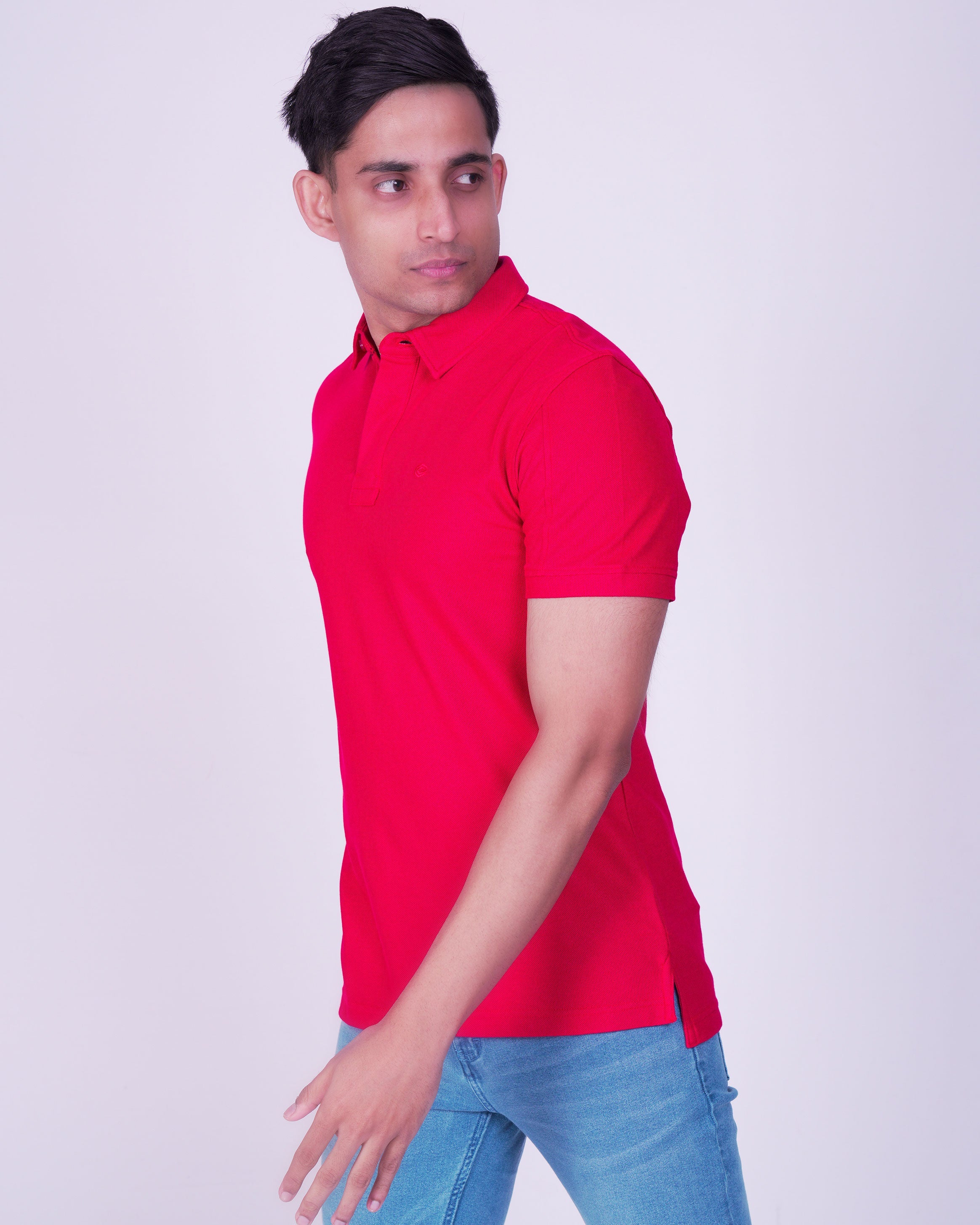 Emerald Polo Plain Slim Fit-Scarlet