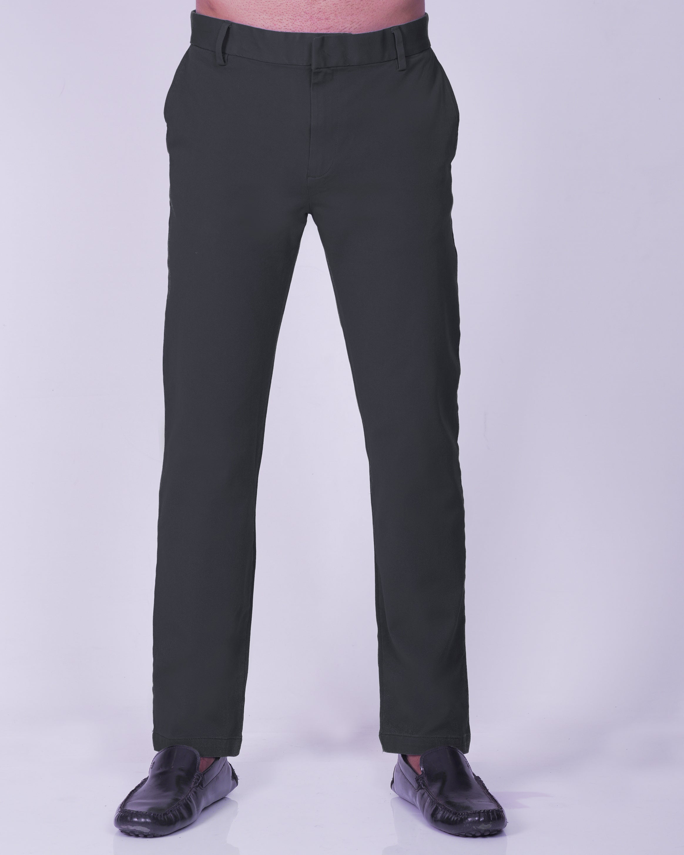 Emerald Chino Z Plain Slim Fit-Folkstone Grey