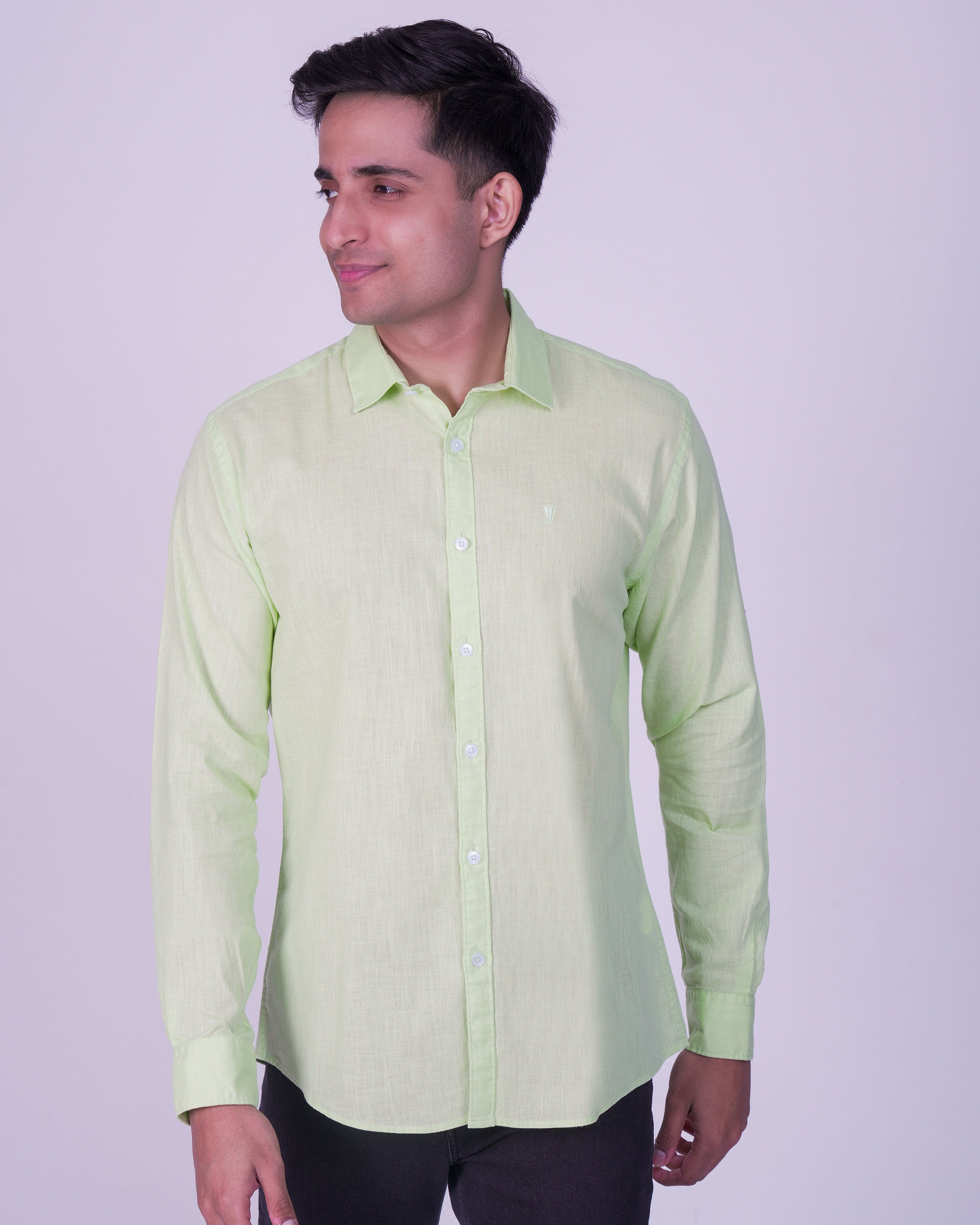 Emerald Active Plain Slim Fit-Shadow Lime