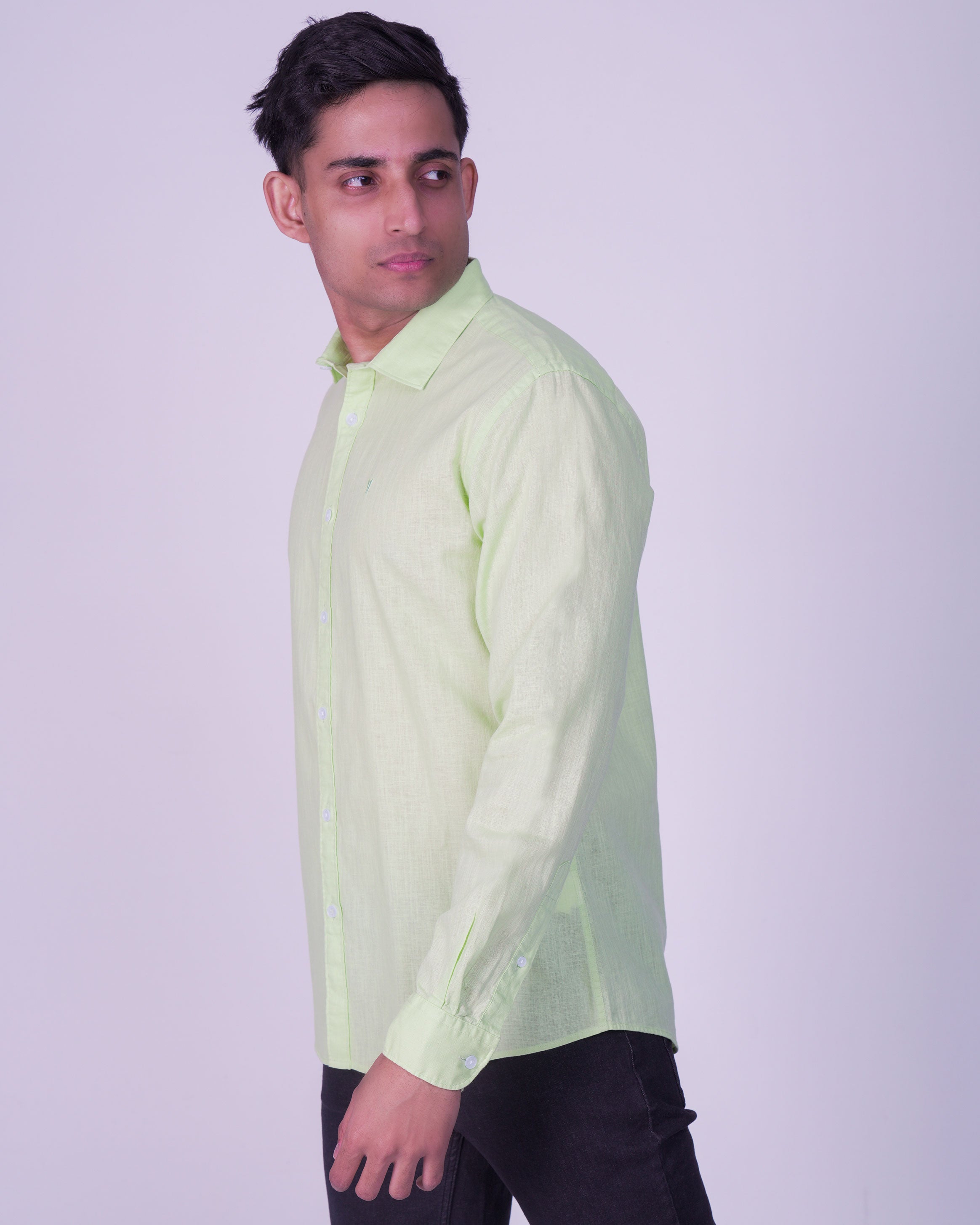 Emerald Active Plain Slim Fit-Shadow Lime