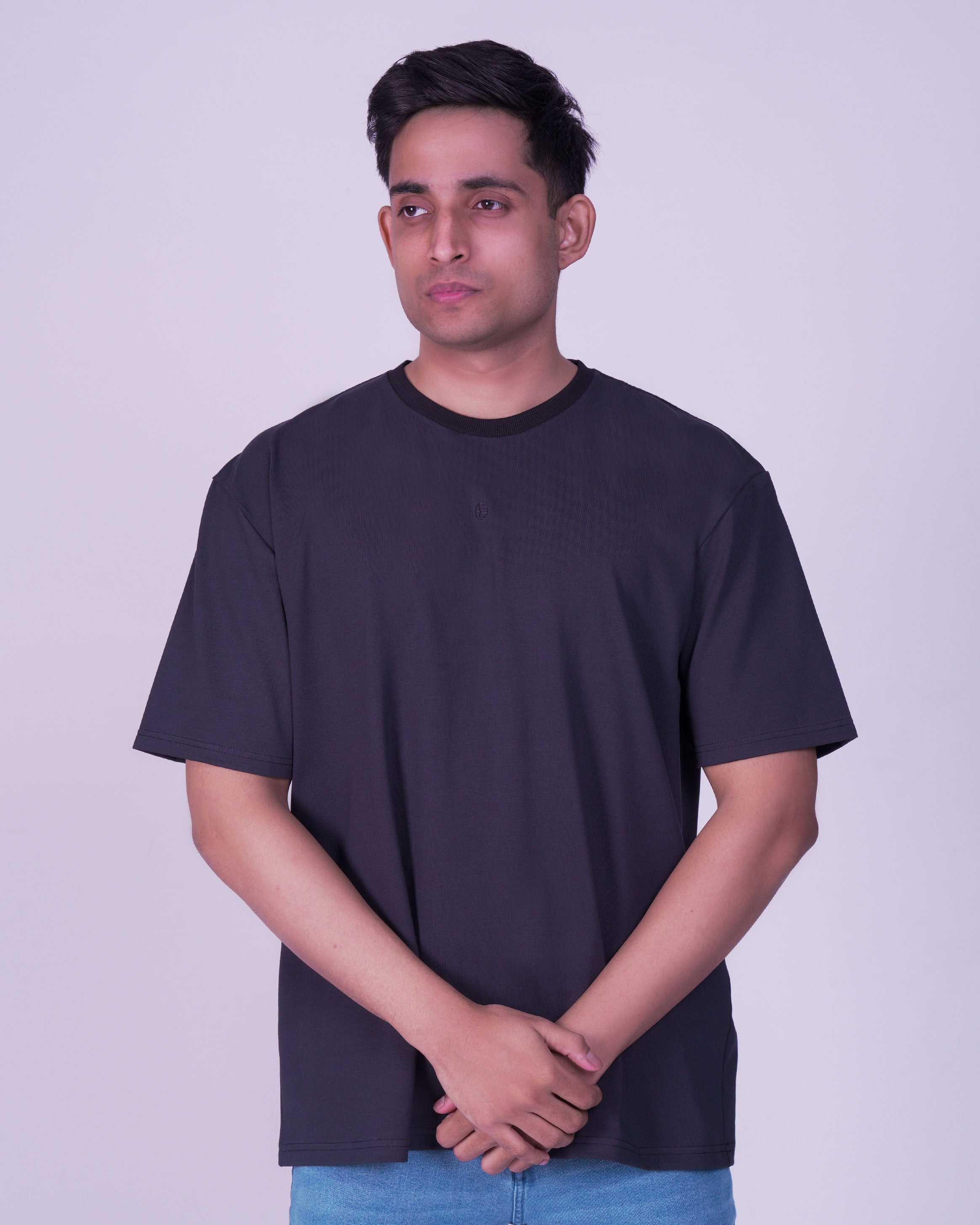 Emerald Oversized Plain Crew Neck Tee-Nine Iron