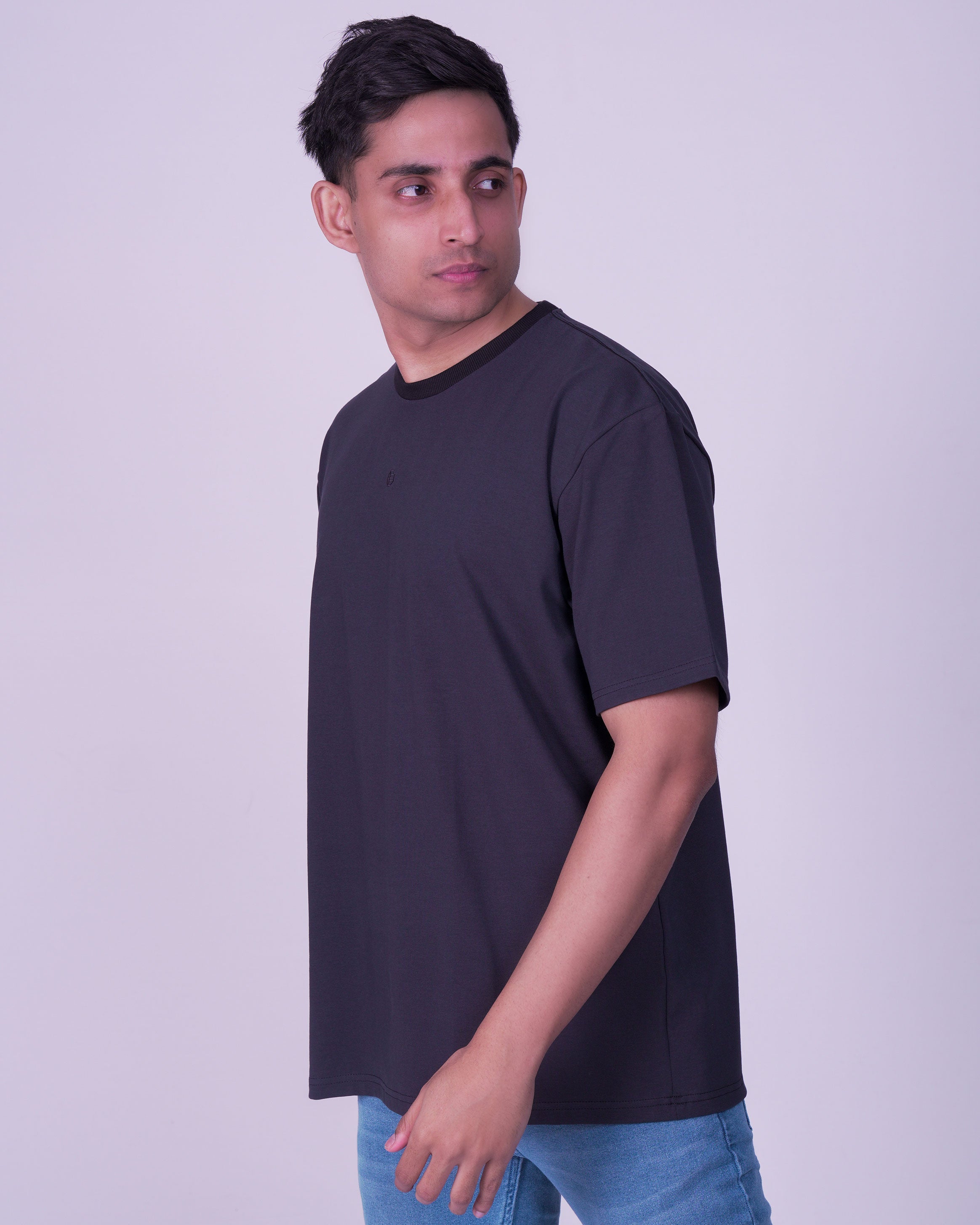 Emerald Oversized Plain Crew Neck Tee-Nine Iron