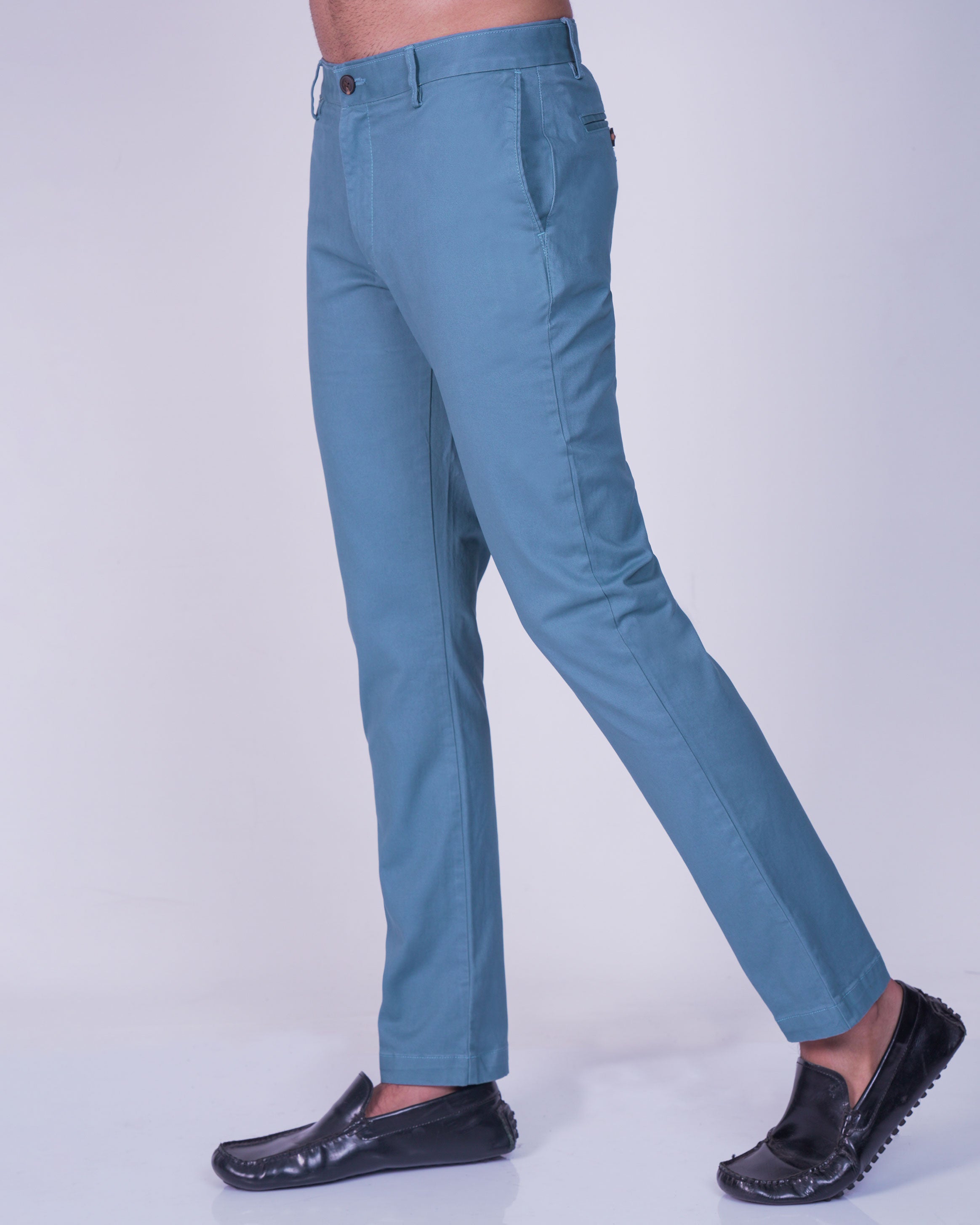 Emerald Chino Z Plain Slim Fit-Cloisonne Blue