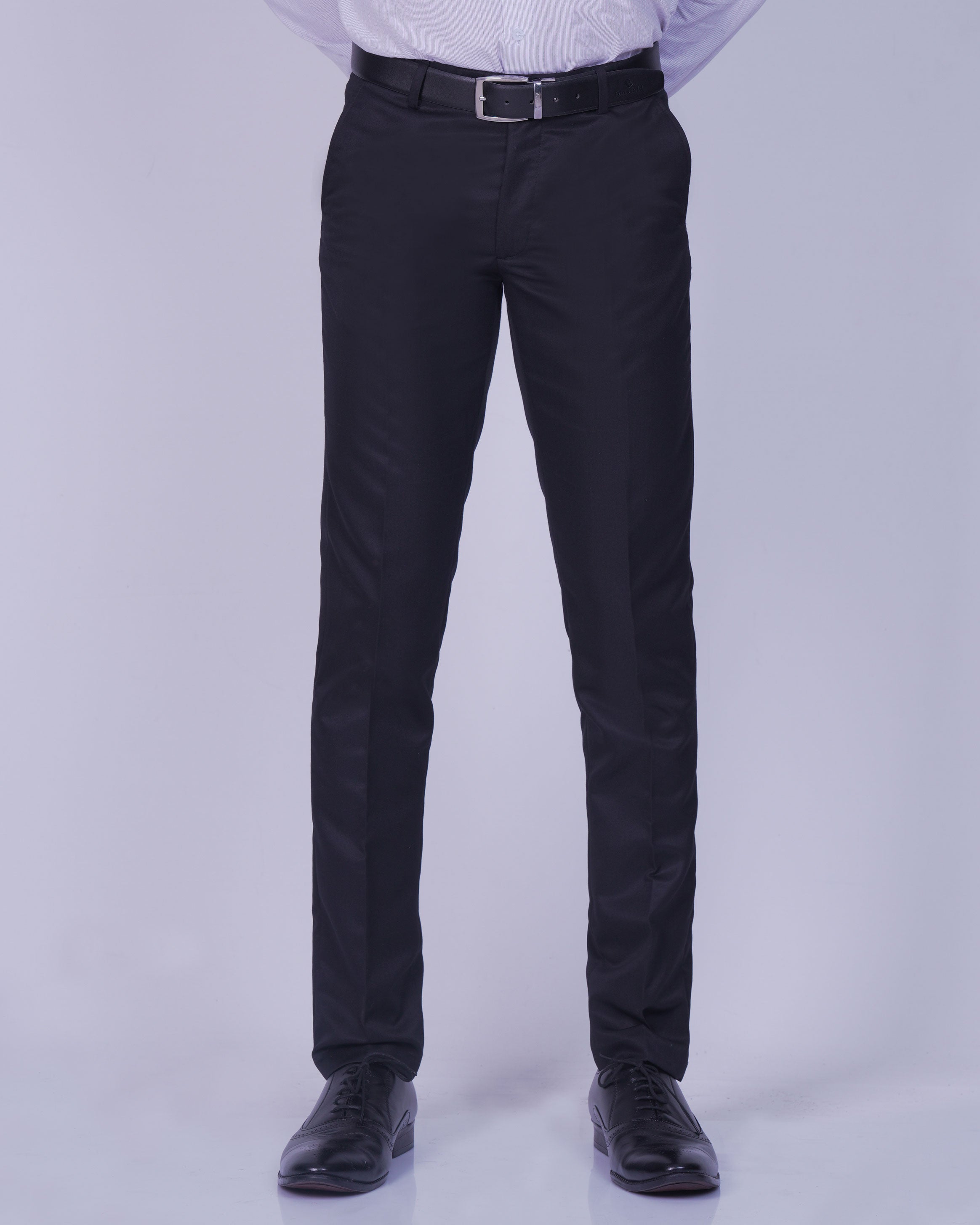 Emerald Formal Trouser Plain Ultra Slim Fit-Black