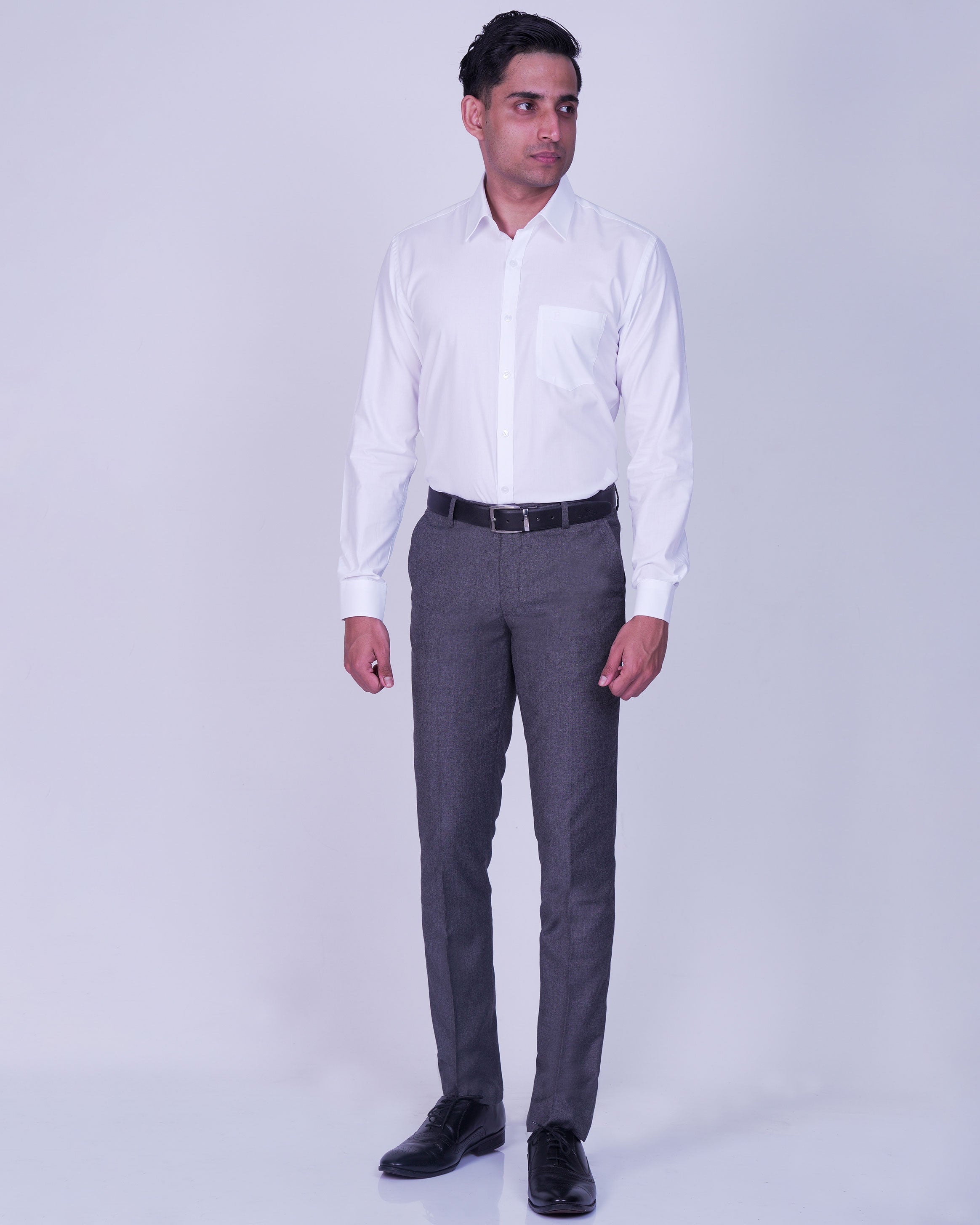 Emerald Corporate Dobby Slim Fit-Vapous Grey