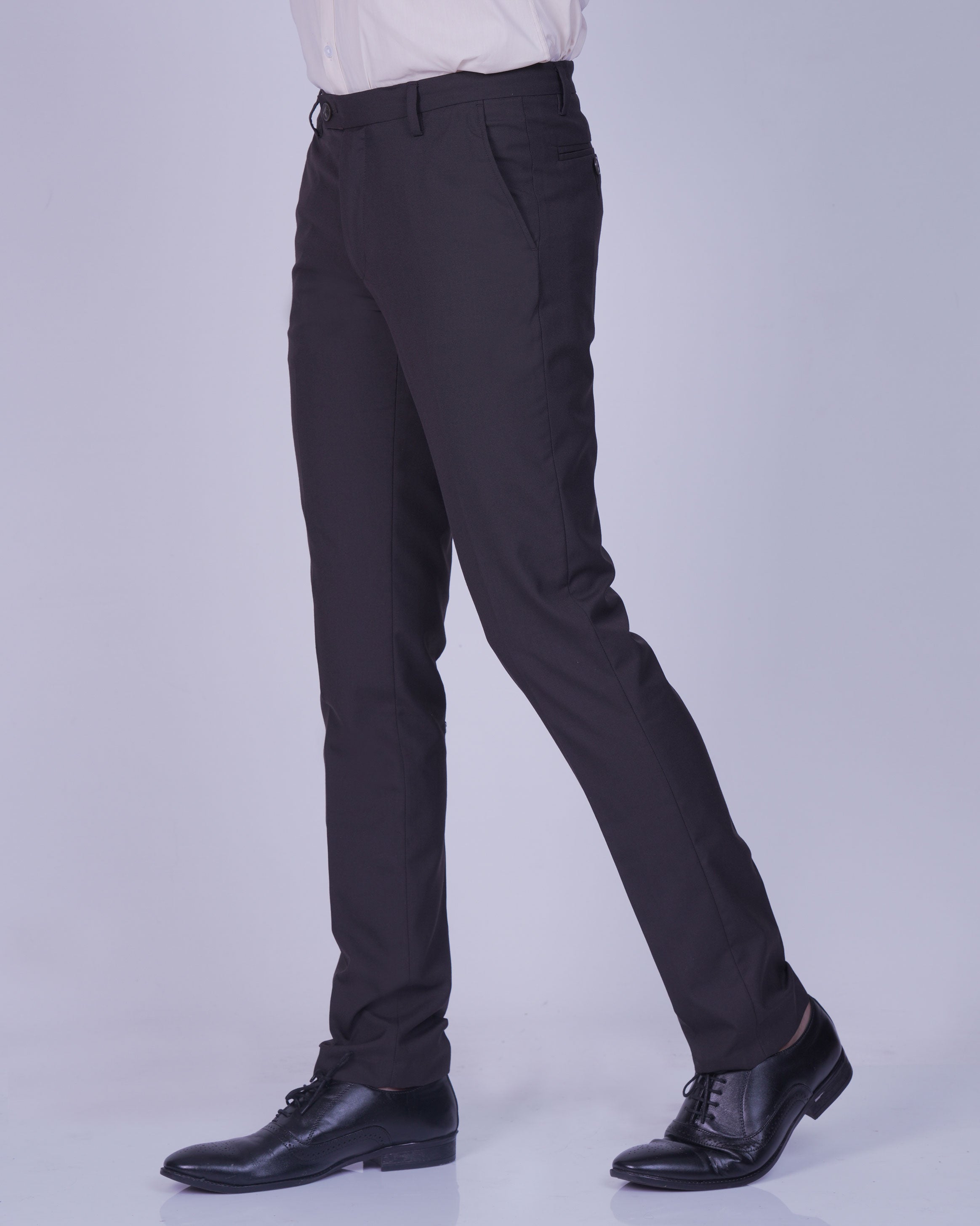 Emerald Formal Trouser Plain Ultra Slim Fit-Brown Andorra