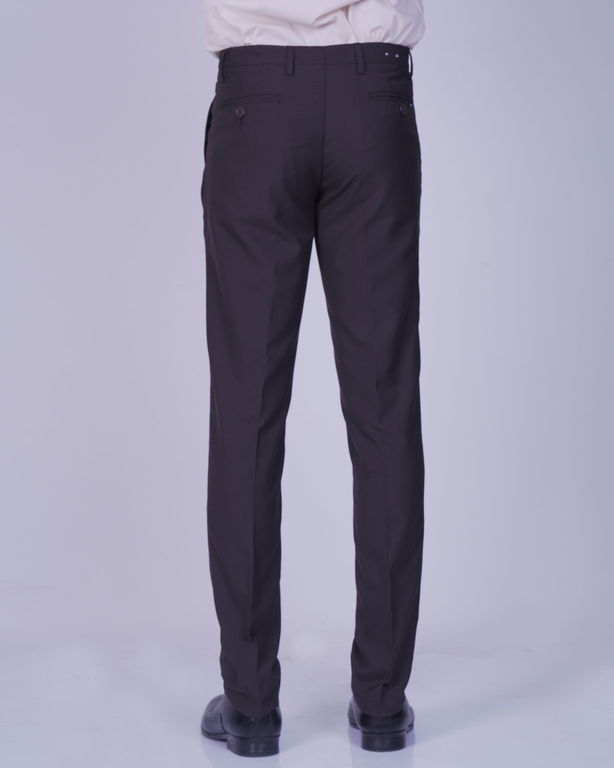 Emerald Formal Trouser Plain Ultra Slim Fit-Brown Andorra