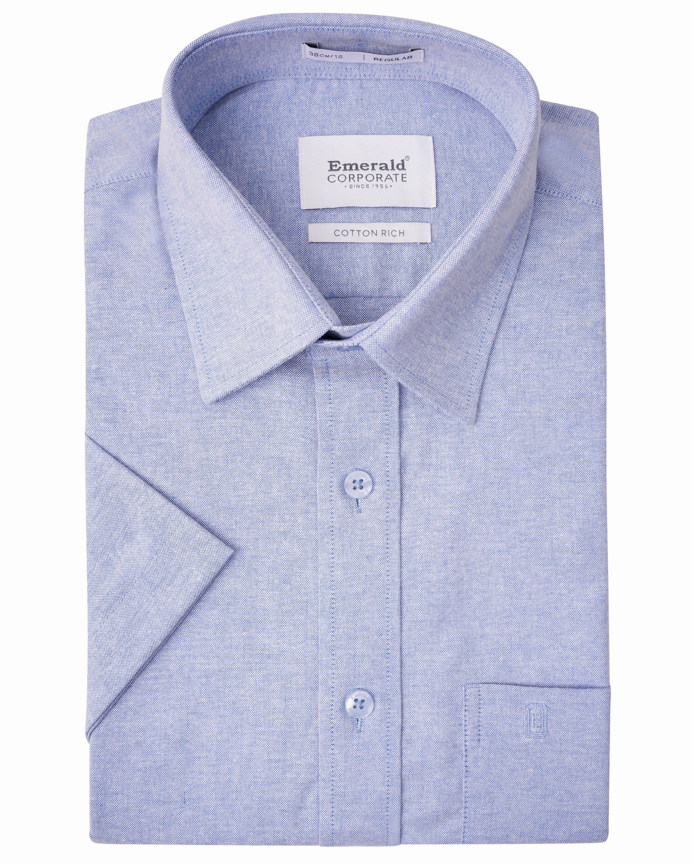 Emerald Corporate Oxford Regular Fit - Blue Marina