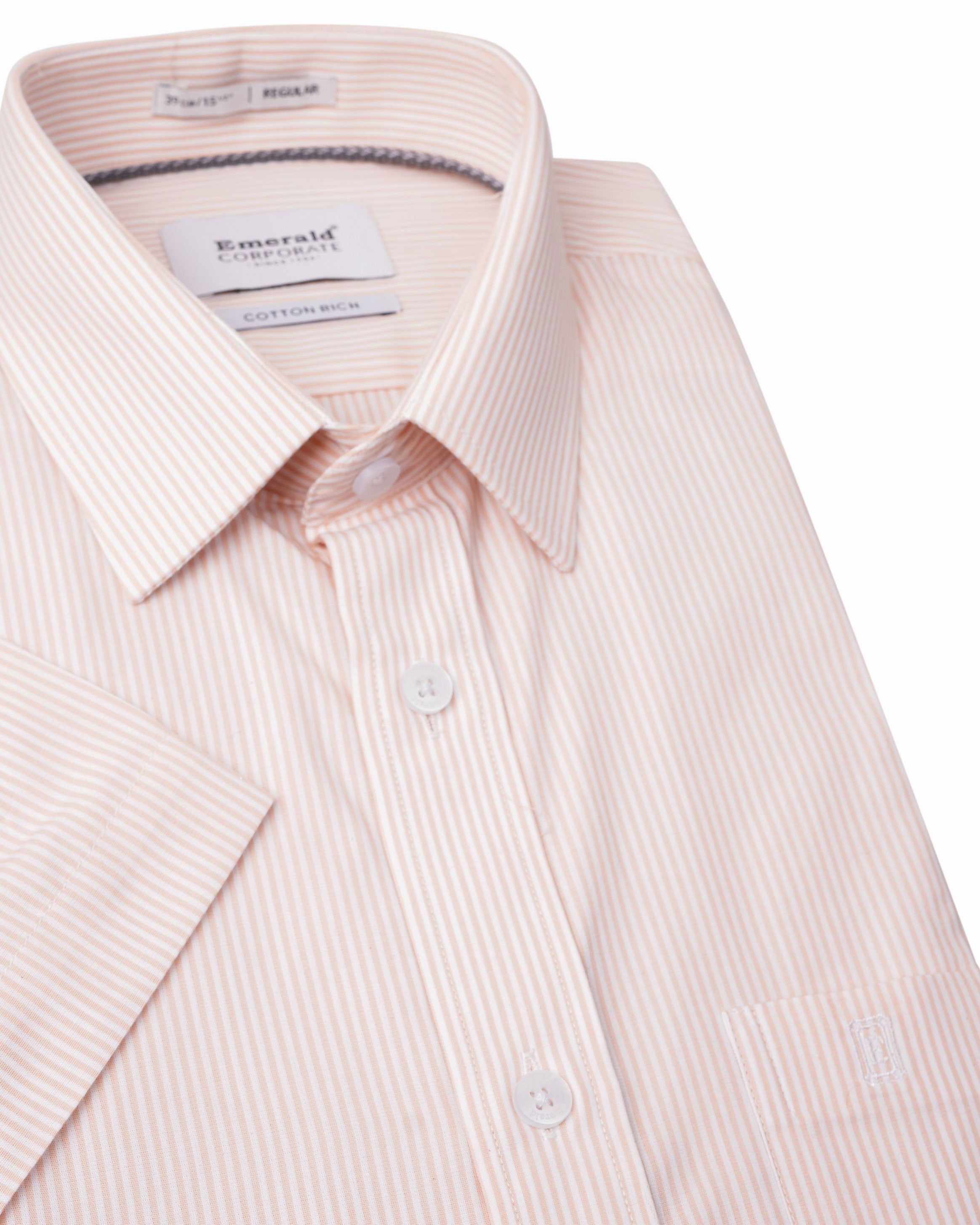 Emerald Corporate Narrow London Stripe Regular Fit - Creme Brulee