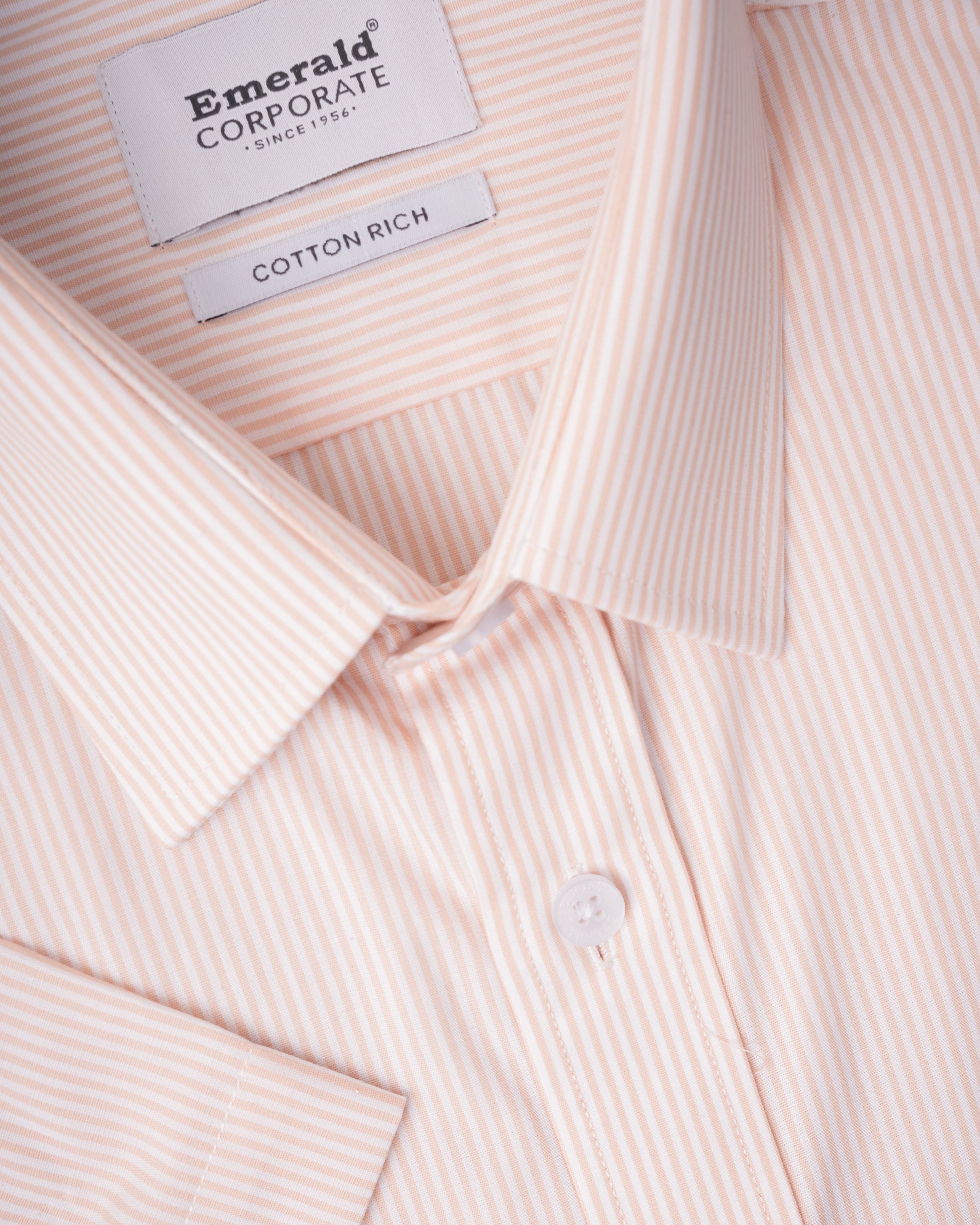 Emerald Corporate Narrow London Stripe Regular Fit - Creme Brulee
