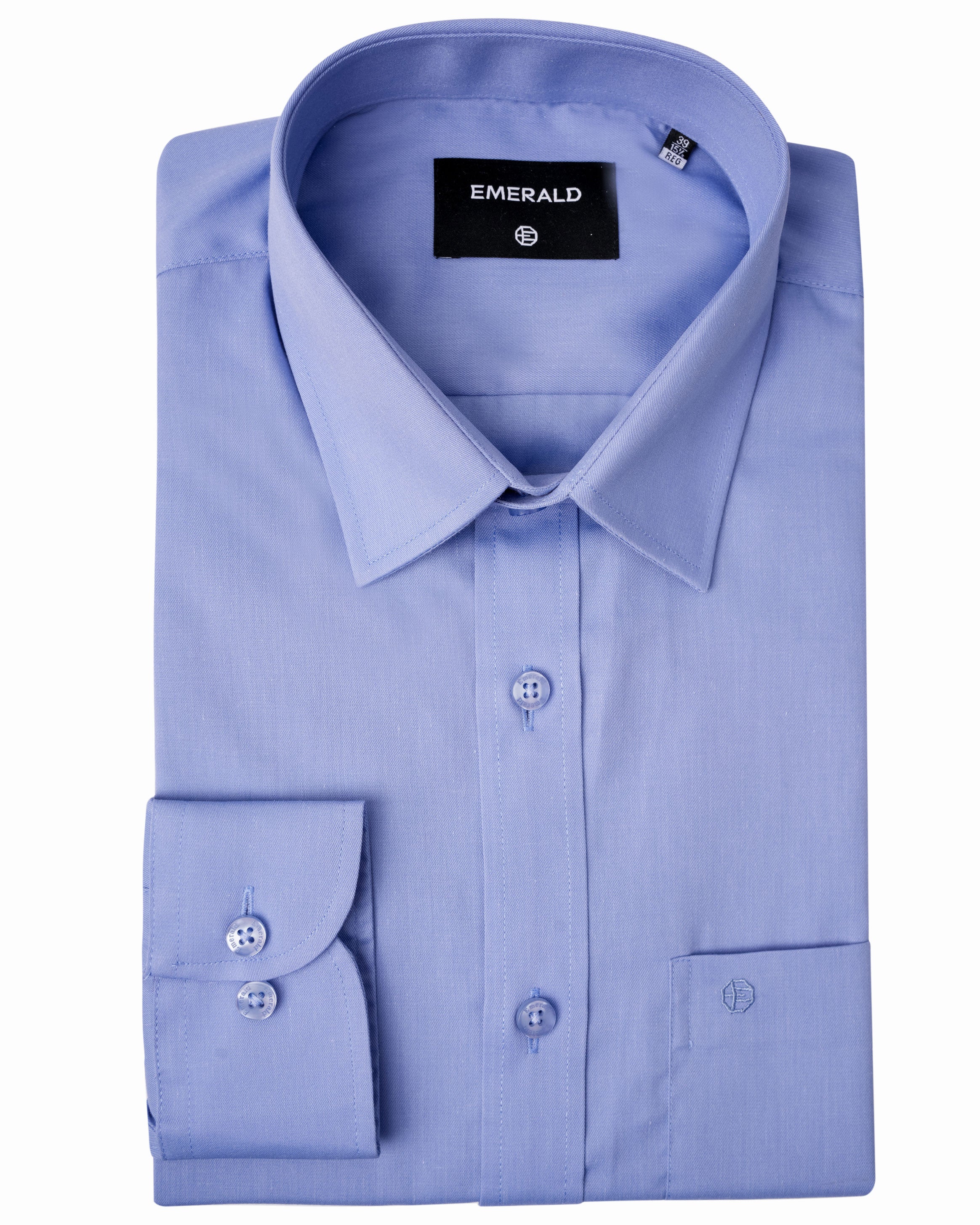 Emerald Formal Plain Regular Fit - Blue Wedgewood