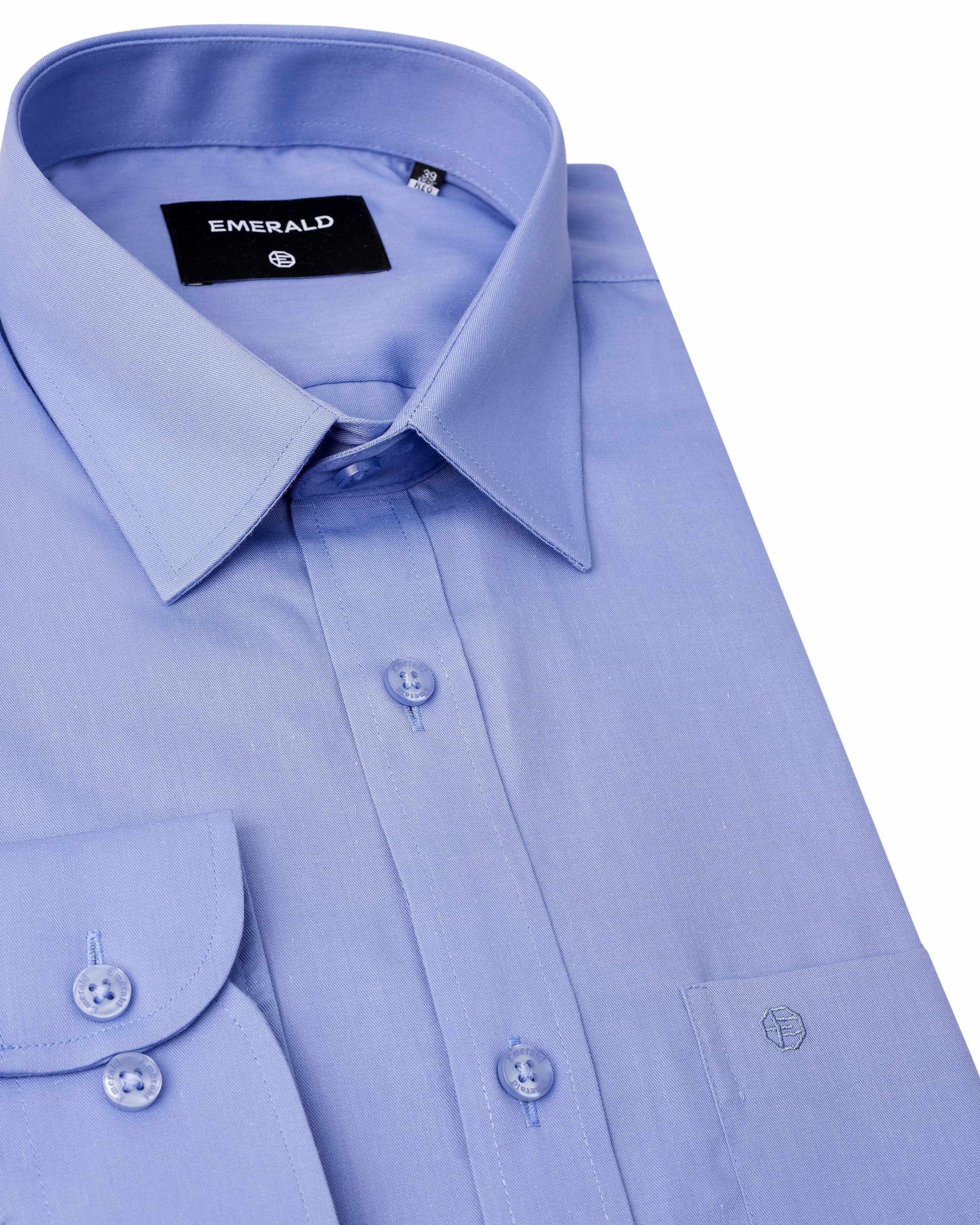 Emerald Formal Plain Regular Fit - Blue Wedgewood