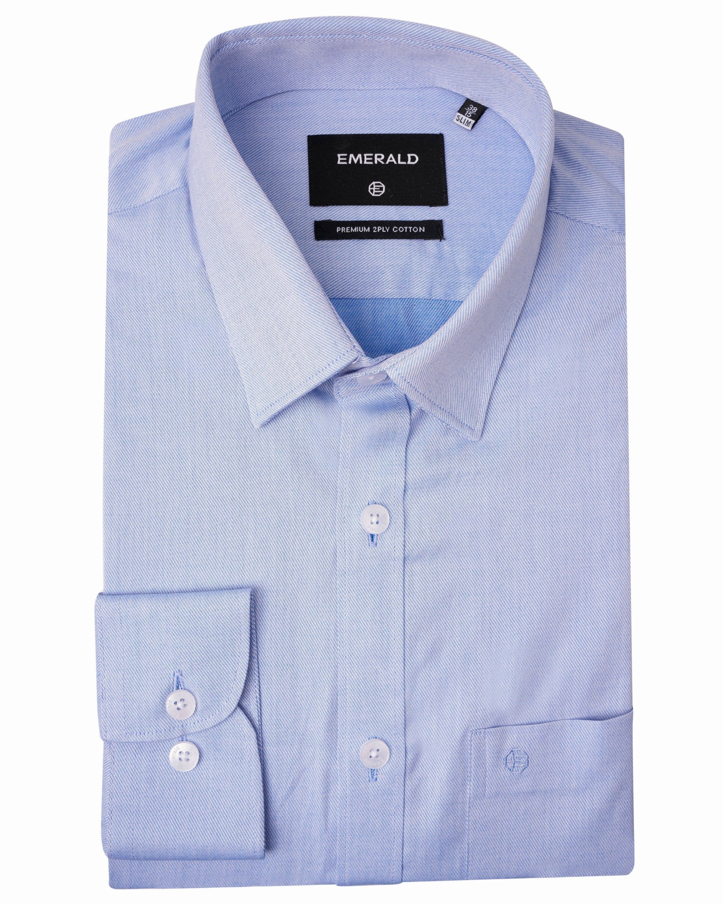 Emerald Formal Plain Slim Fit - Baby Blue