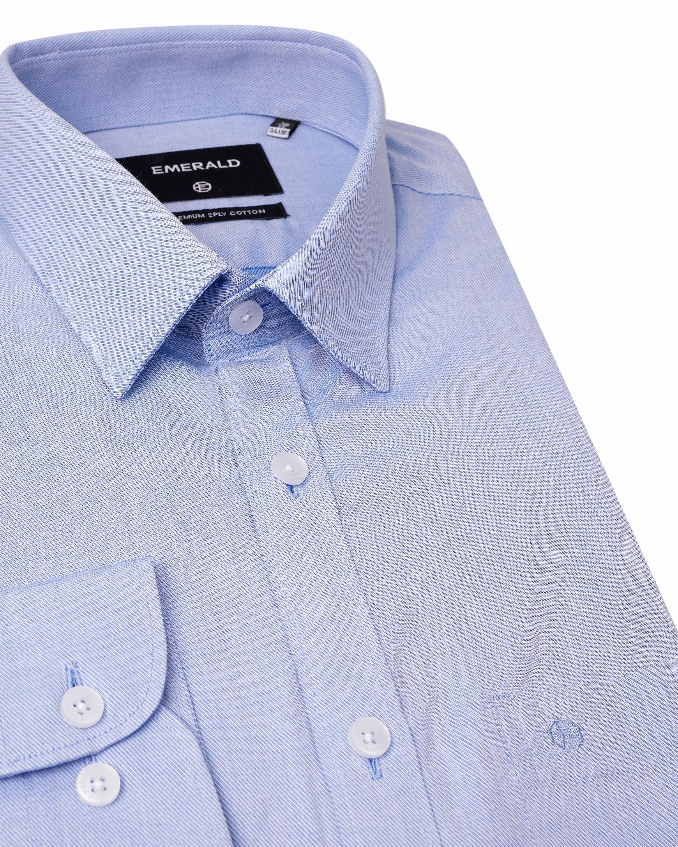 Emerald Formal Plain Slim Fit - Baby Blue