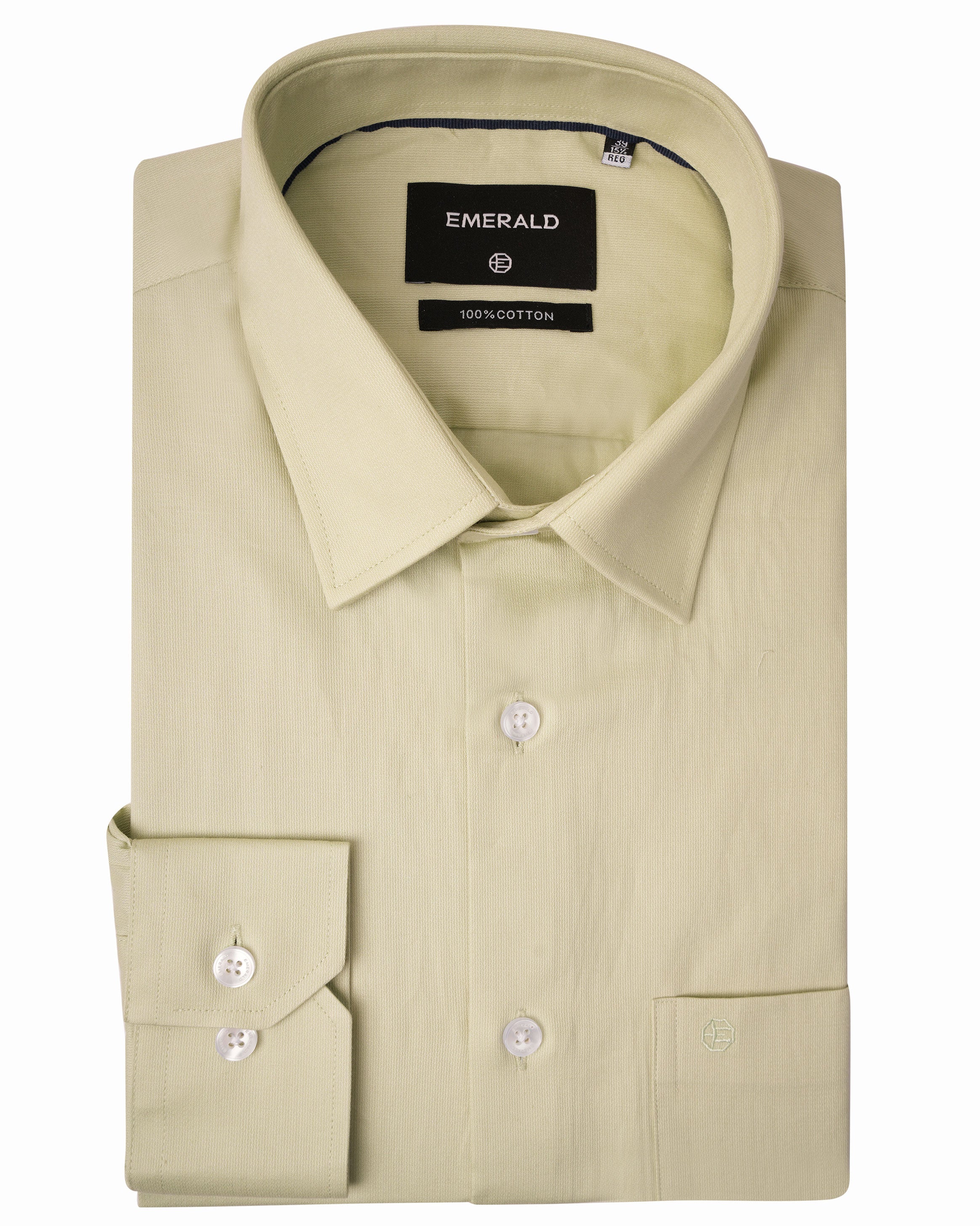 Emerald Evening Plain Regular Fit - Tuff Green