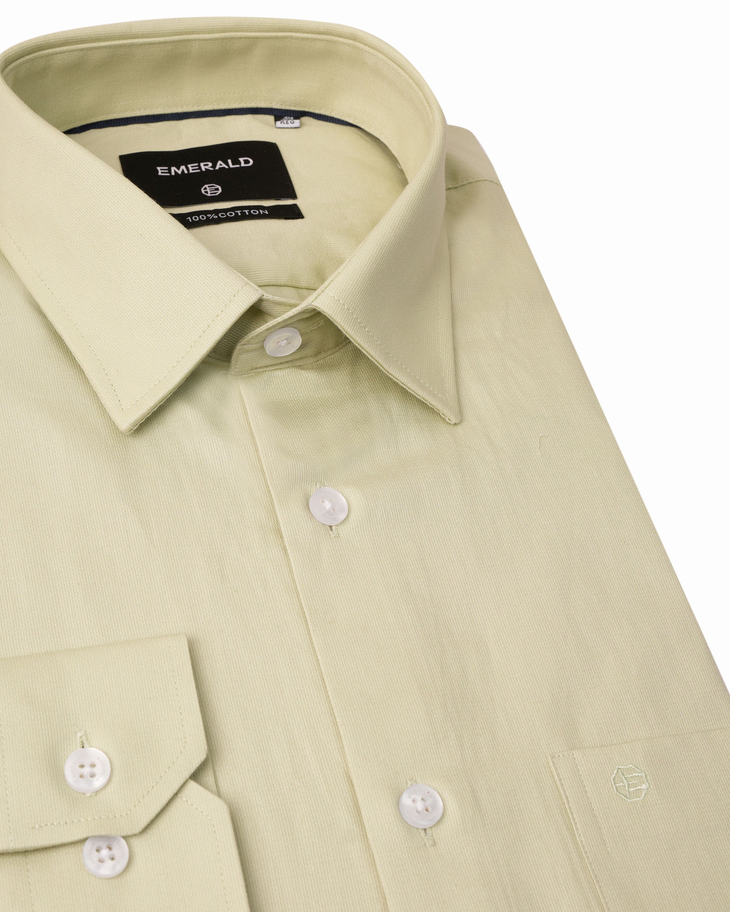 Emerald Evening Plain Regular Fit - Tuff Green