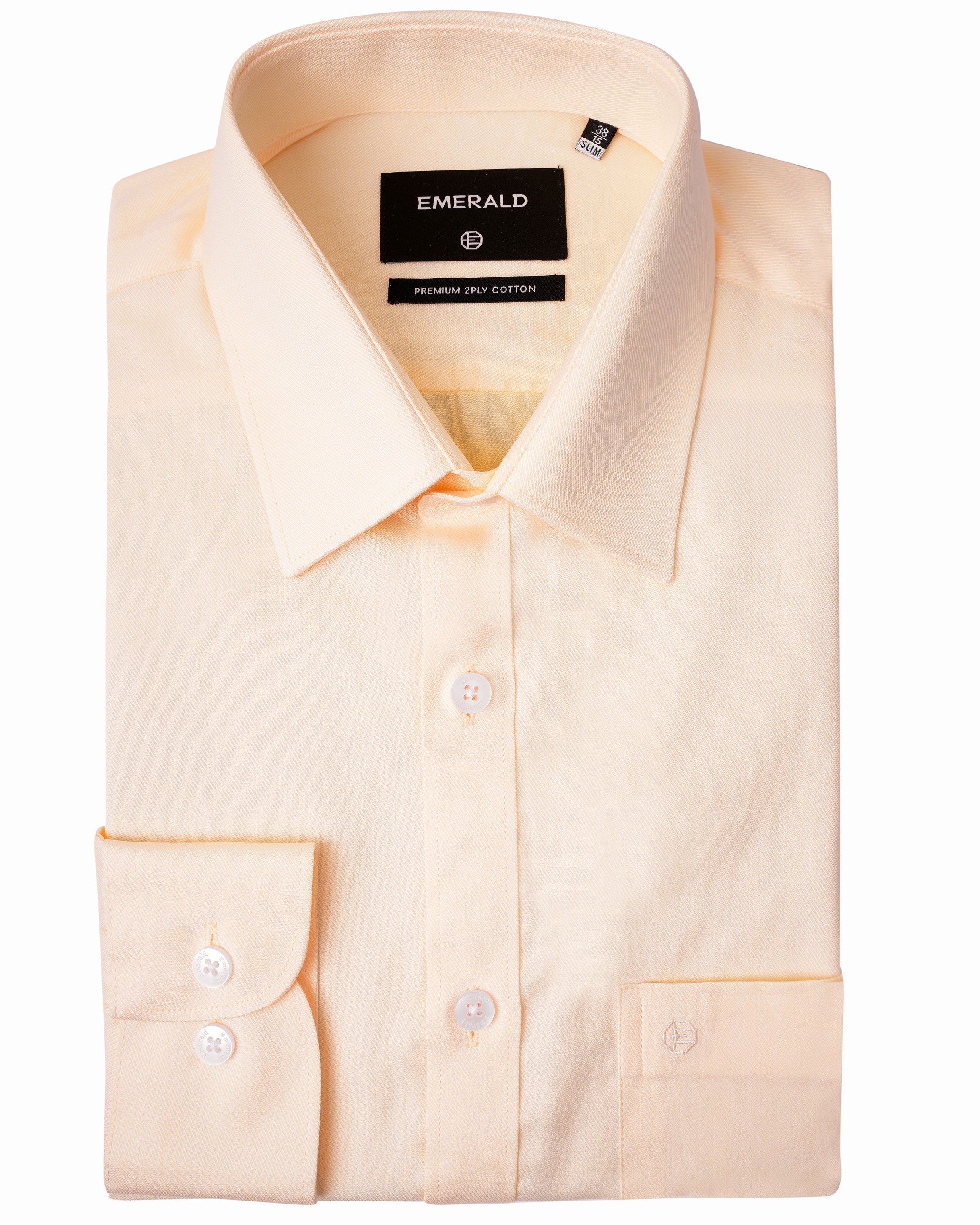 Emerald Formal Plain Slim Fit - Cream Gold