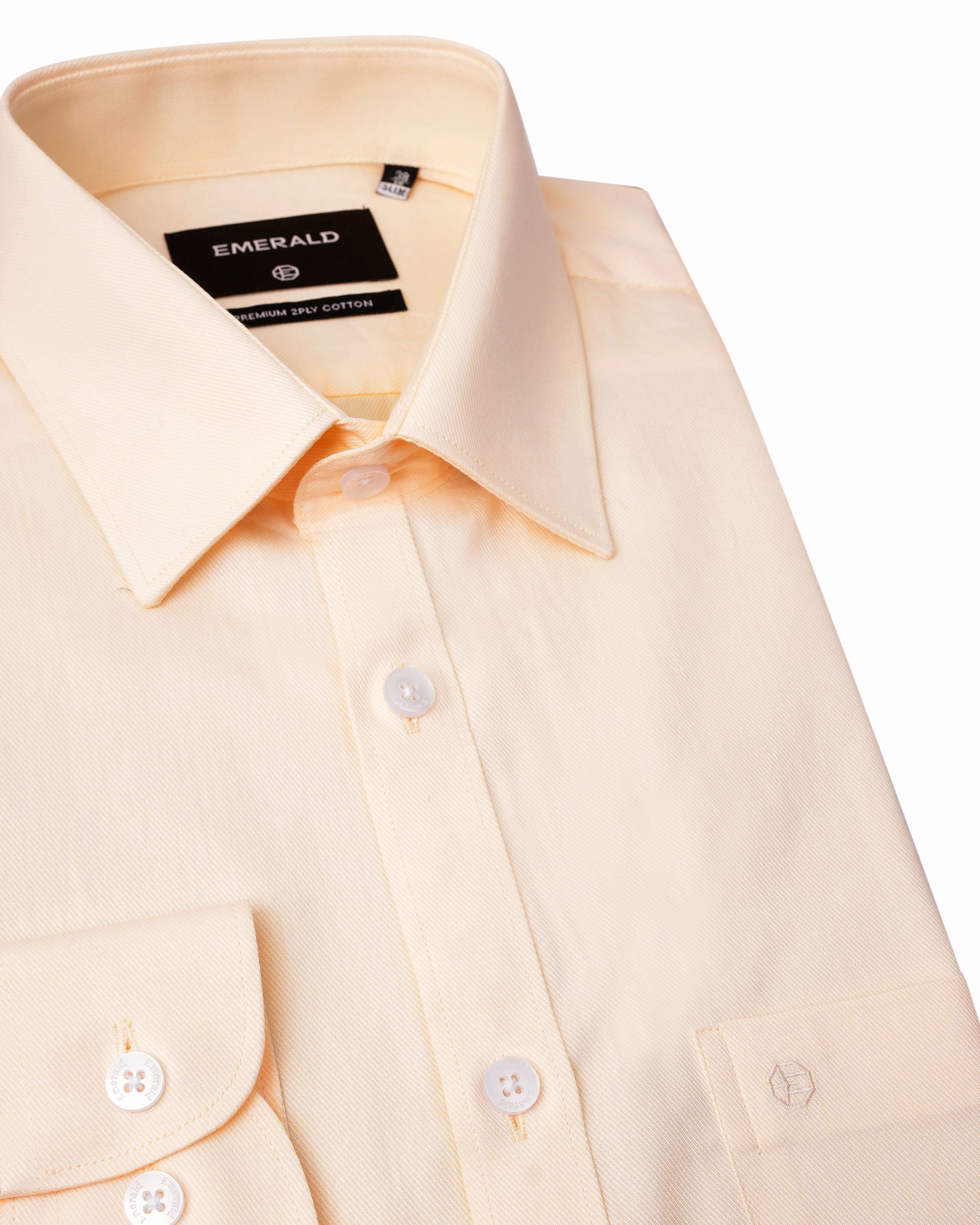 Emerald Formal Plain Slim Fit - Cream Gold