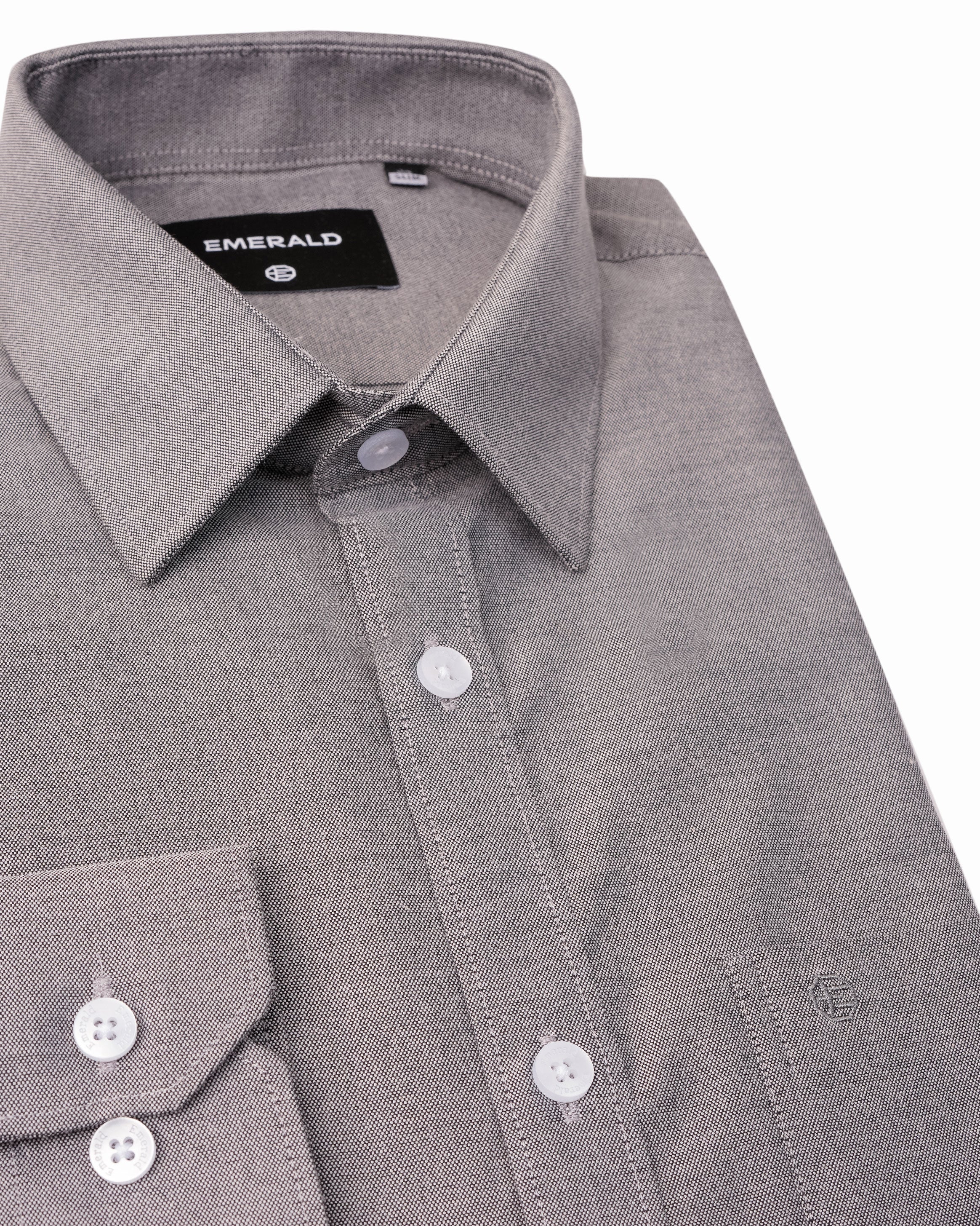 Emerald Formal Plain Slim Fit - Castor Grey
