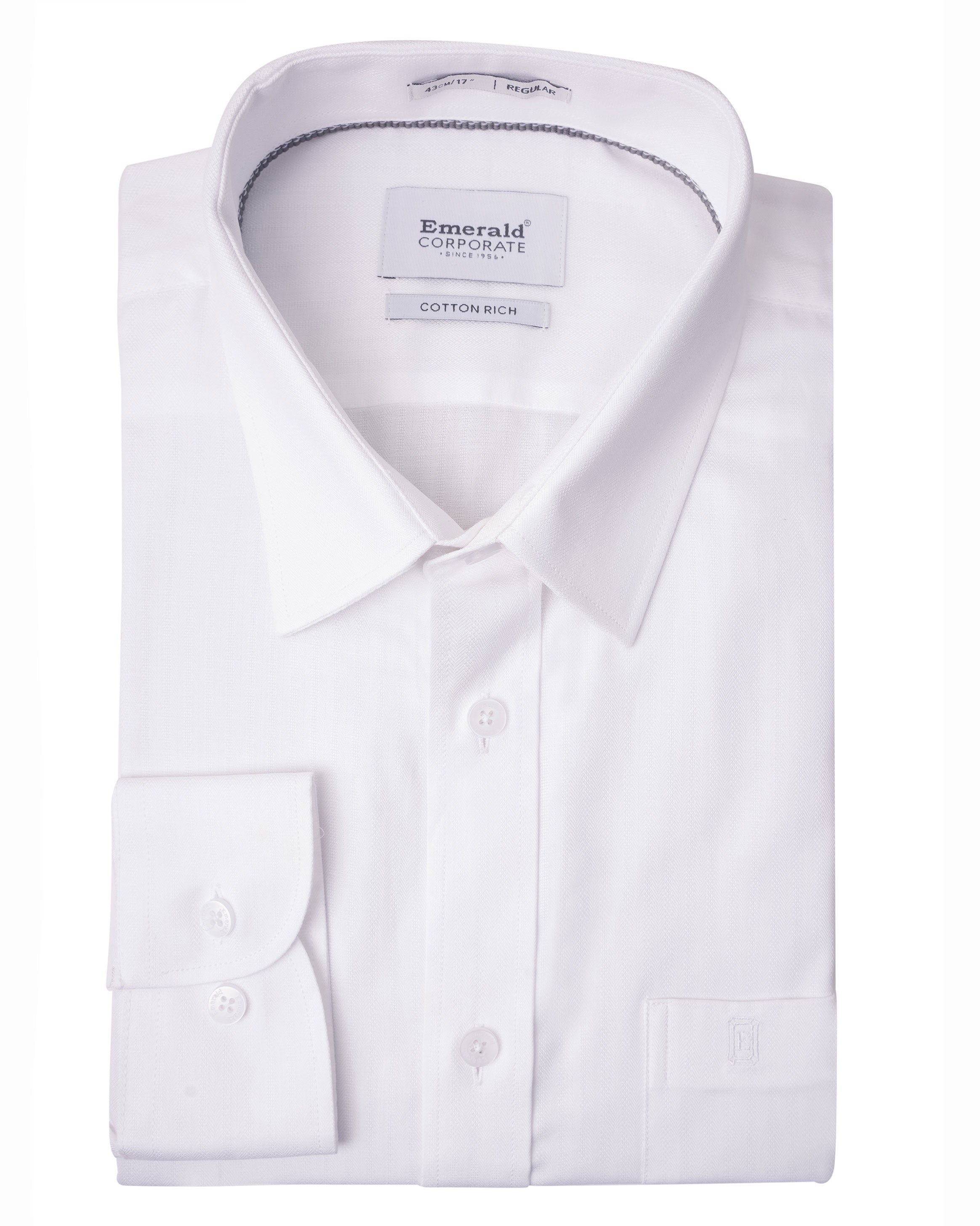Emerald Corporate Dobby Regular Fit - Egret