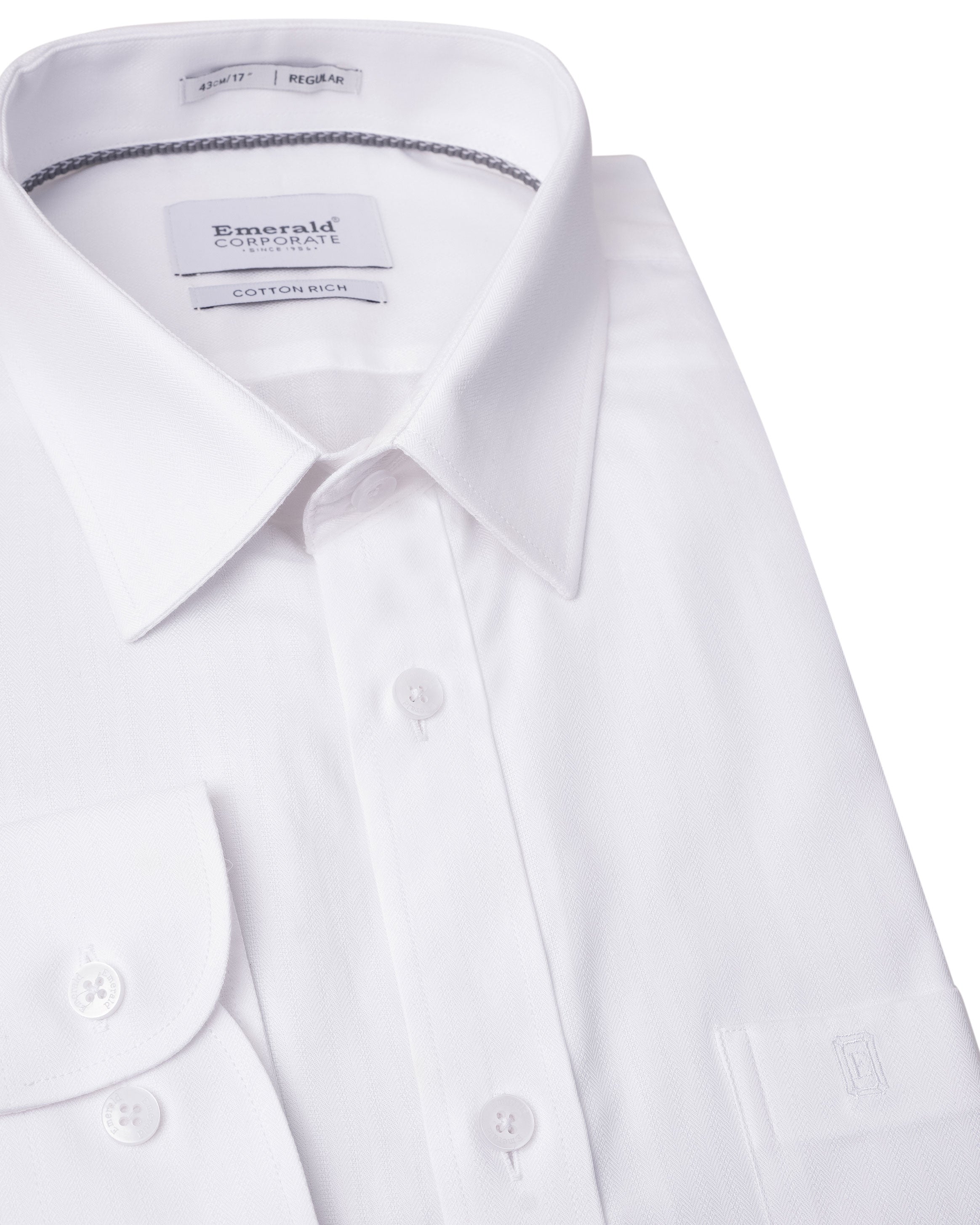 Emerald Corporate Dobby Regular Fit - Egret