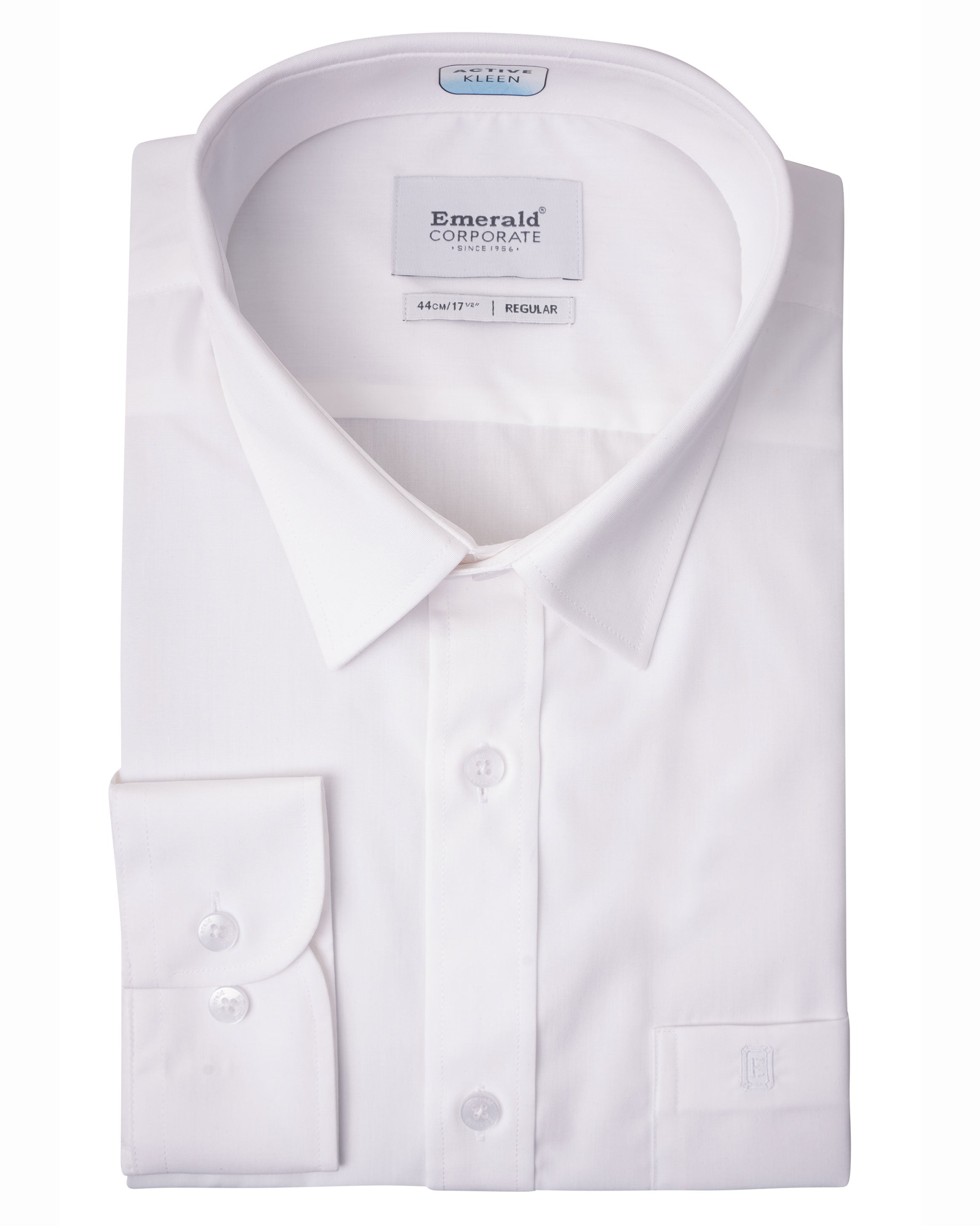 Emerald Corporate Active Kleen Plain Regular Fit - White