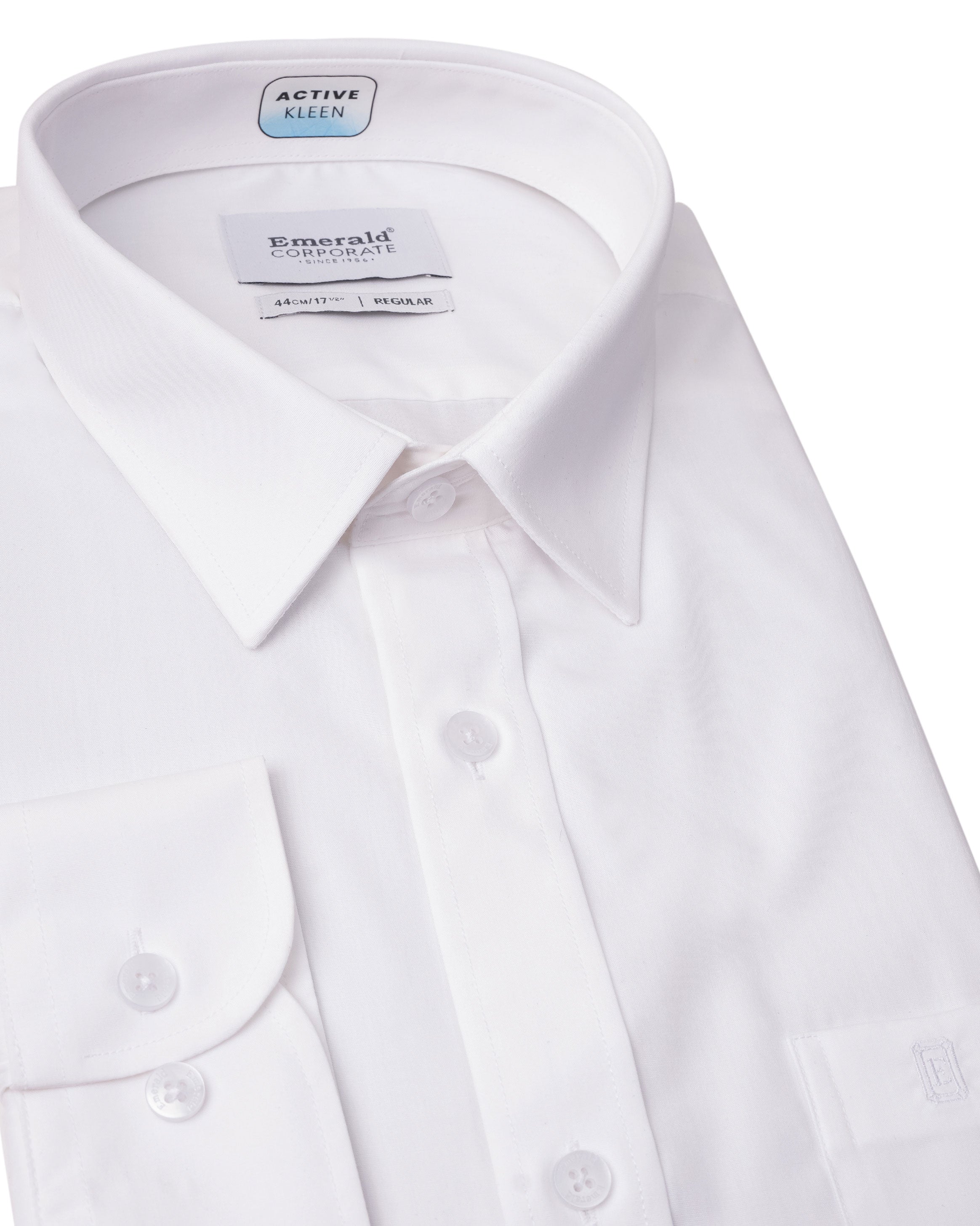 Emerald Corporate Active Kleen Plain Regular Fit - White