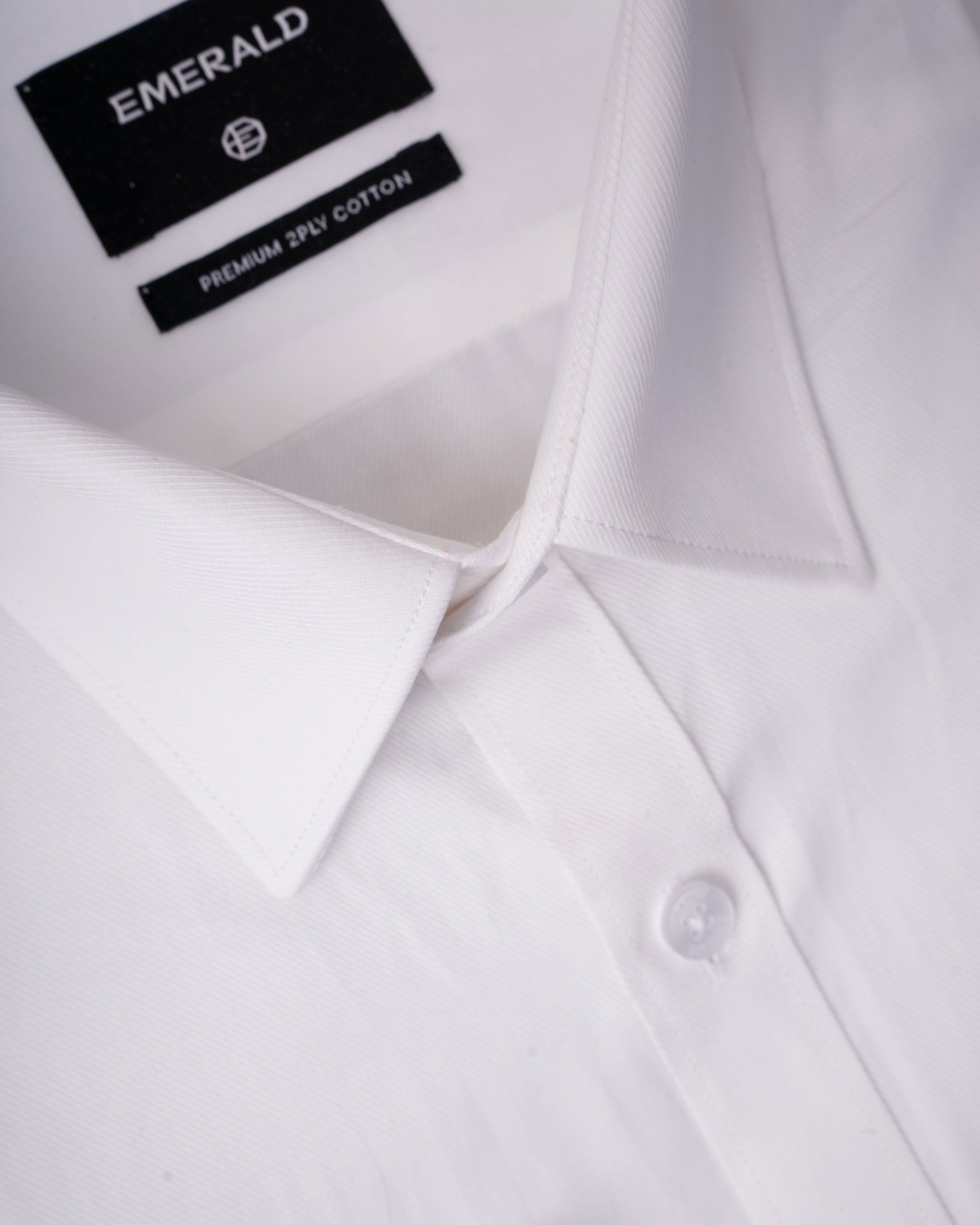 Emerald Formal Plain Slim Fit - White