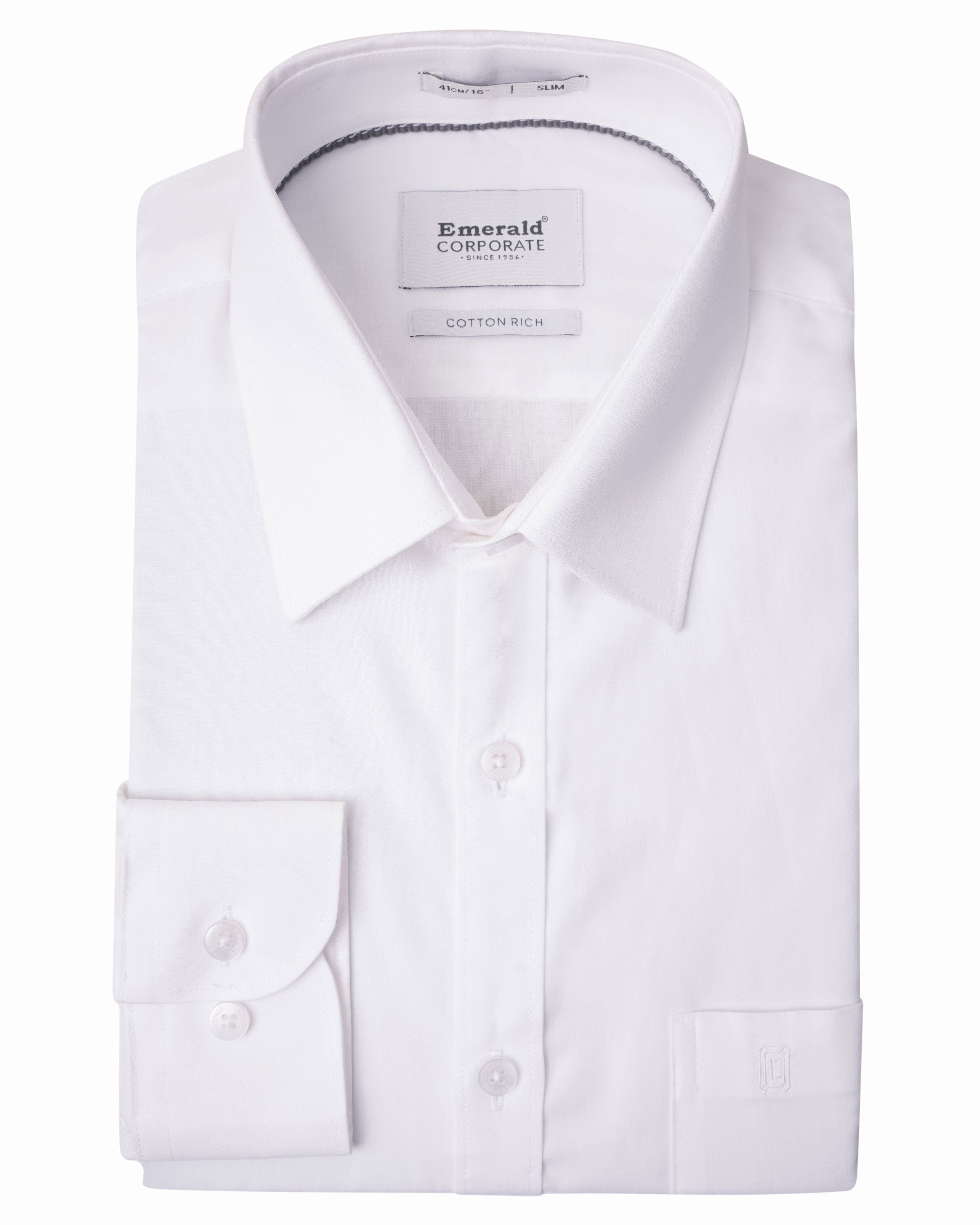 Emerald Corporate Dobby Slim Fit - Vapous Gray