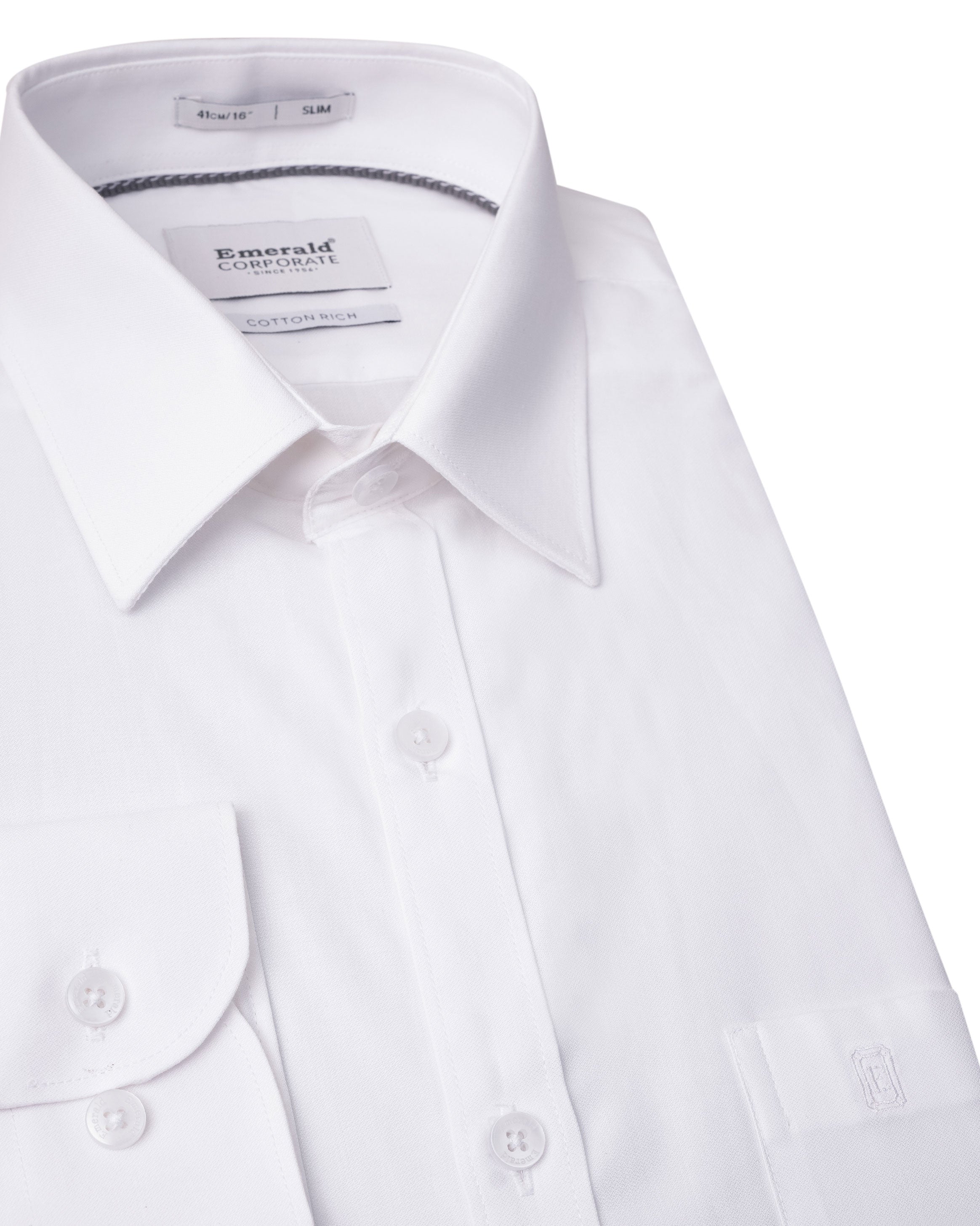 Emerald Corporate Dobby Slim Fit - Vapous Gray