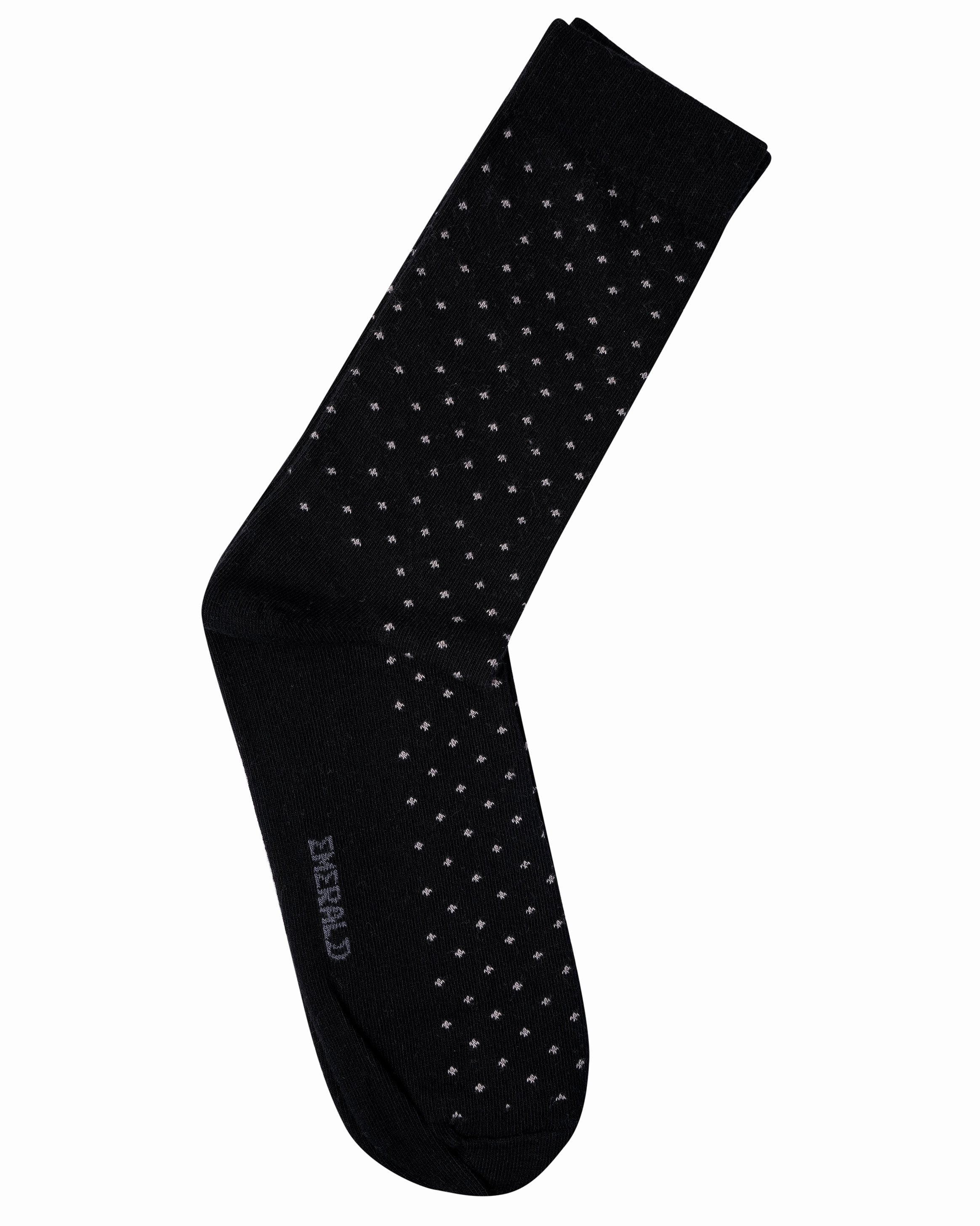 Emerald Socks - Black w White Dots