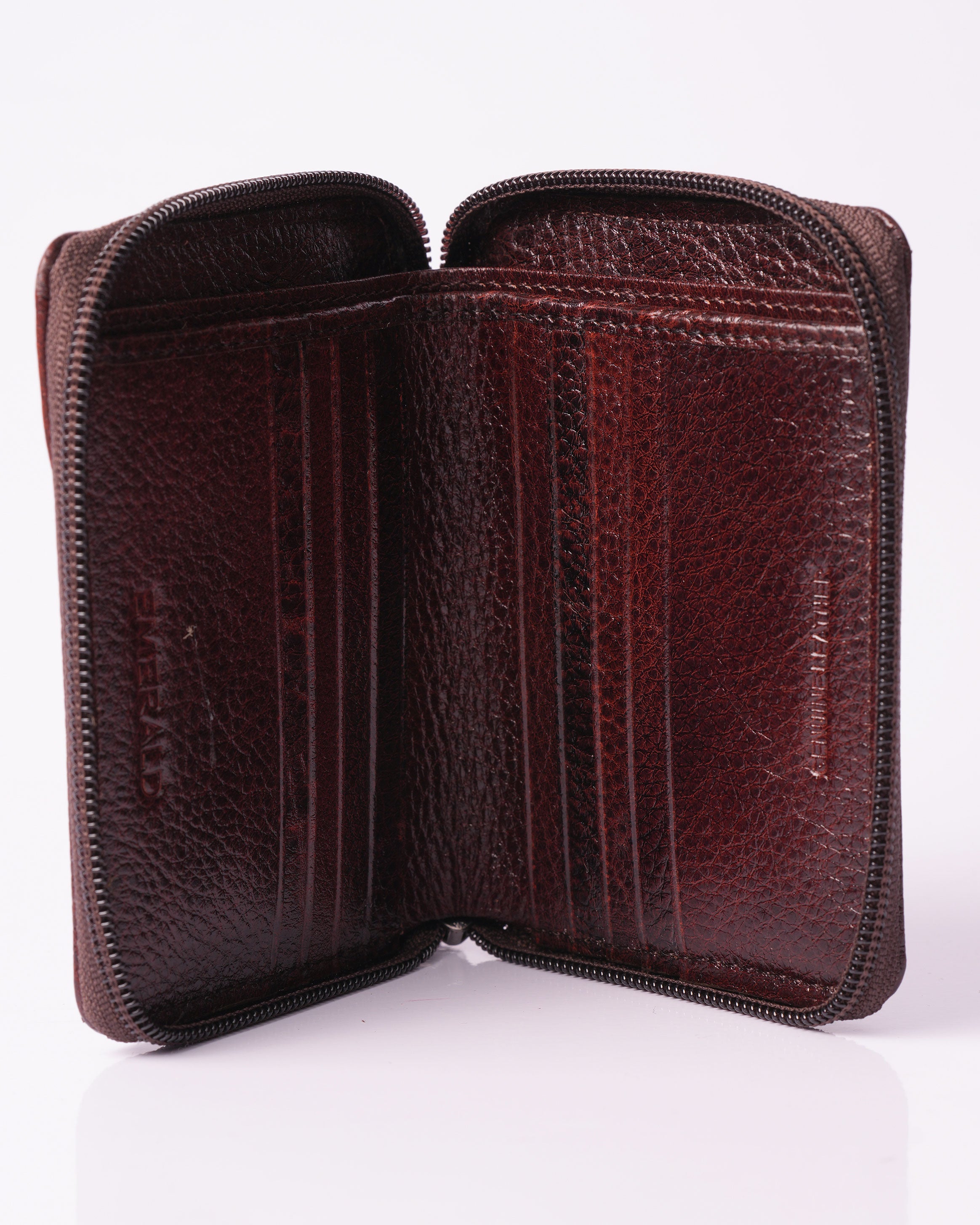 Emerald BI-Fold Wallet Zipper-Brown